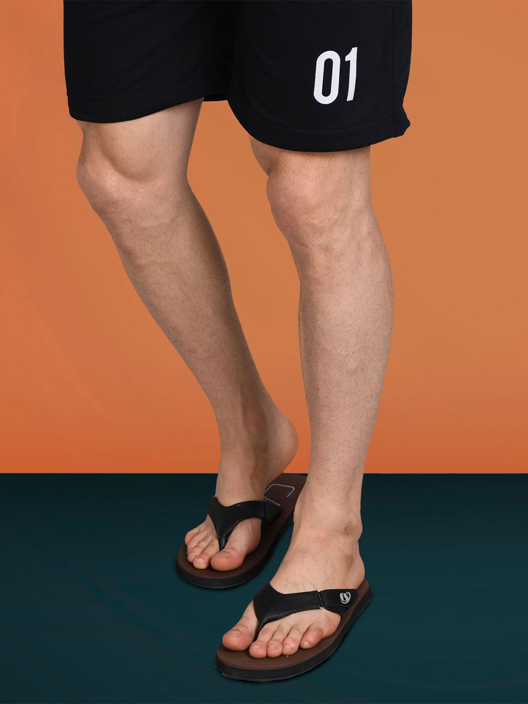 CASSIEY Men Printed Rubber Thong Flip-Flops