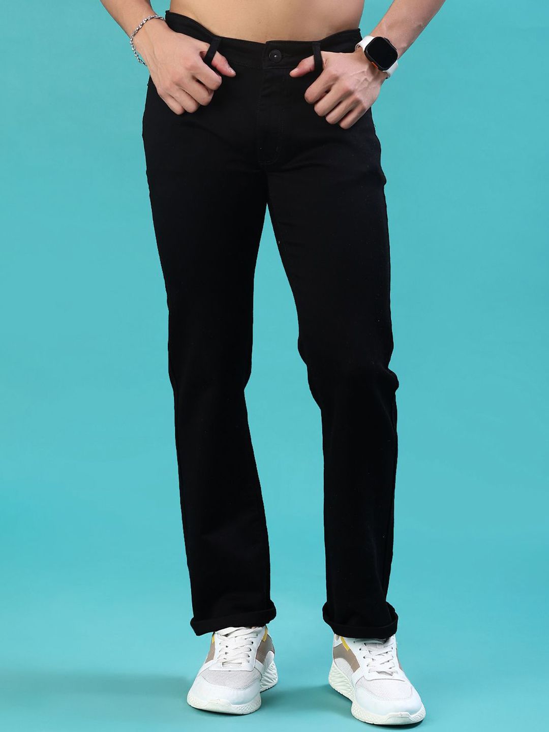 V-Mart Men Regular Fit Mid-Rise Stretchable Cotton Jeans