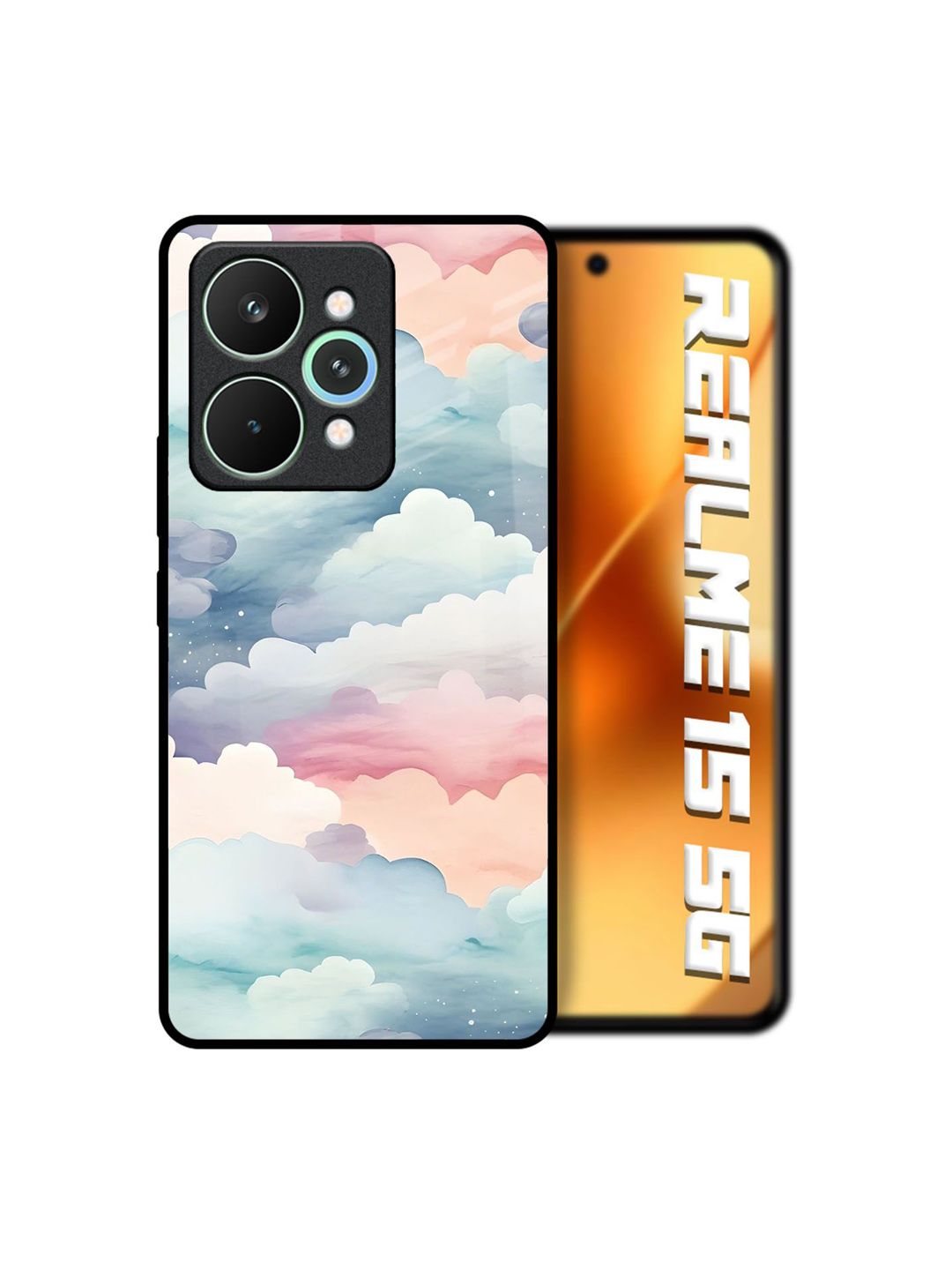 QRIOH Unisex Realme 15 5G Quirky Starry Cloud Shockproof Back Case