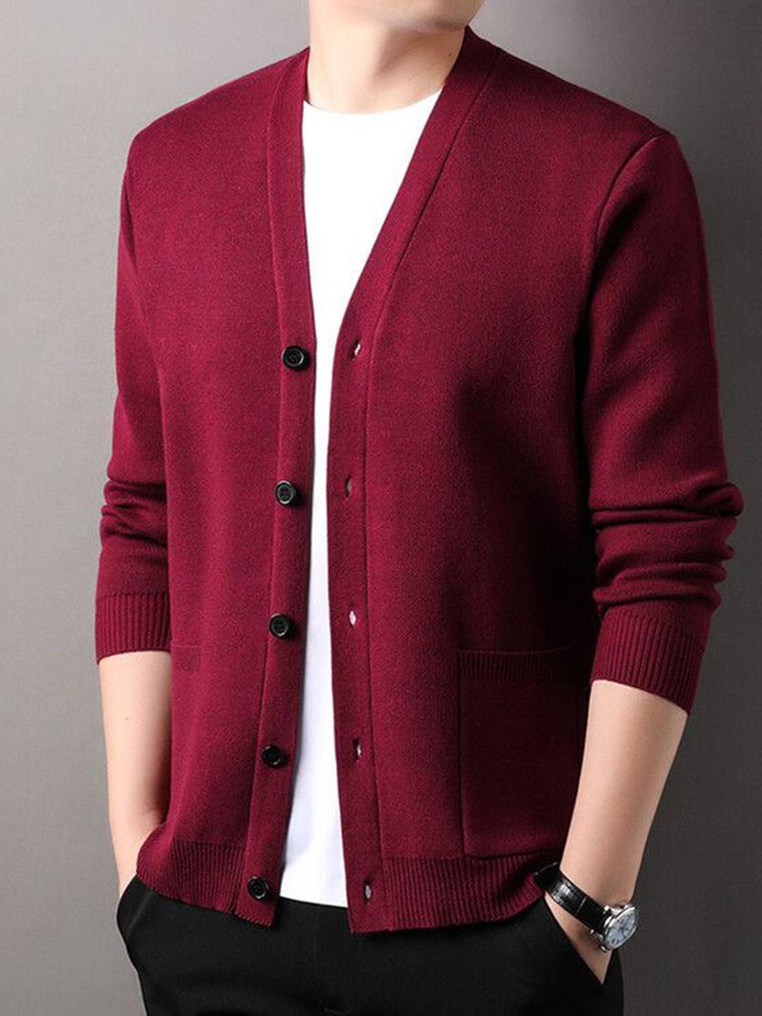 StyleCast Men Shawl Collar Quilted Jacket With Patchwork