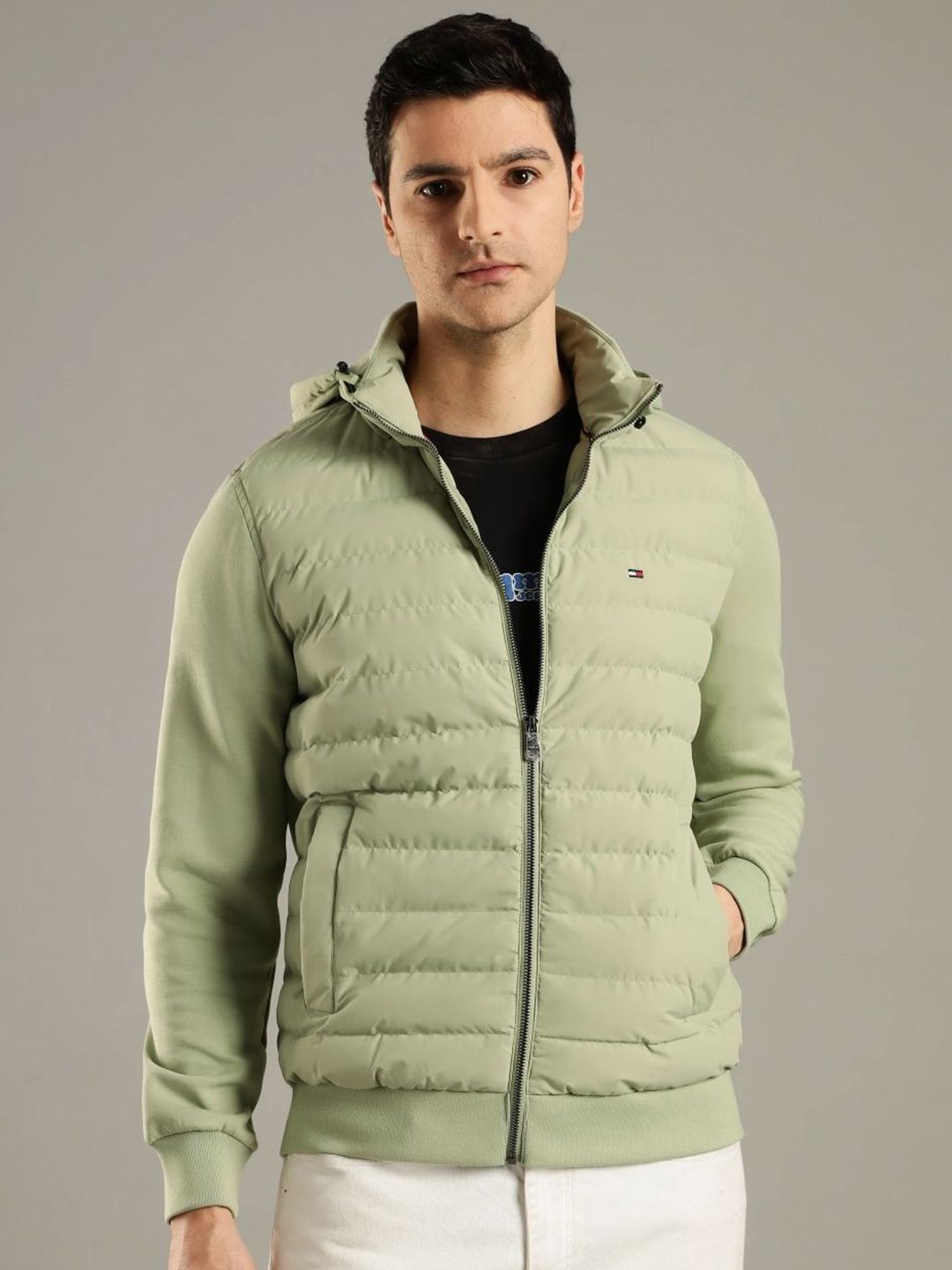 Tommy Hilfiger Men Hooded Solid Puffer Jacket