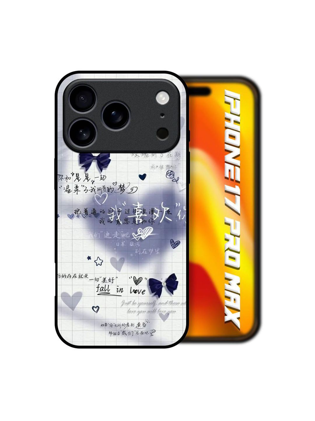 QRIOH Heartfelt Harmony Printed iPhone 17 Pro Max Back Case