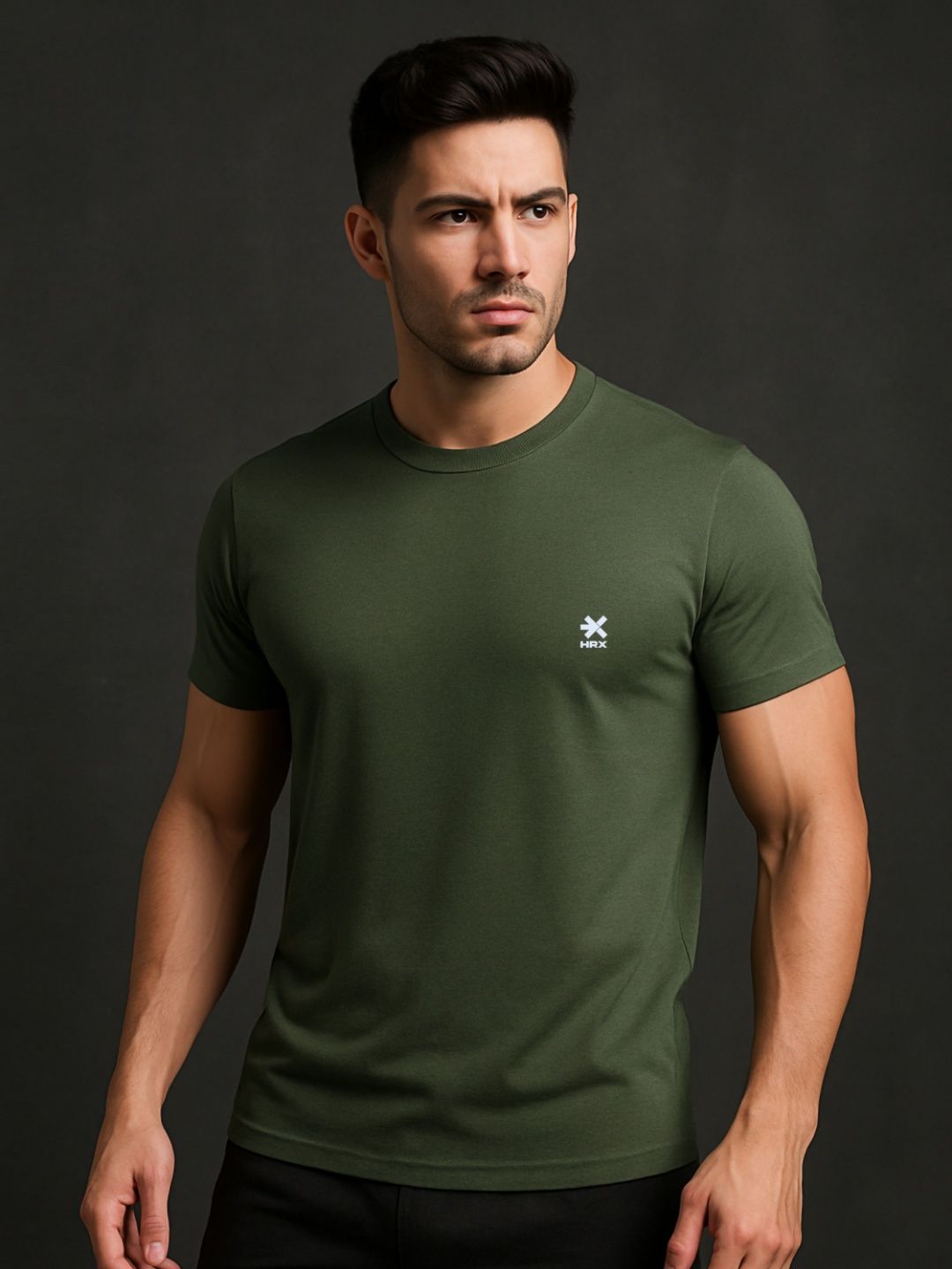 HRX by Hrithik Roshan Men Brand Logo Printed Round Neck T-shirt