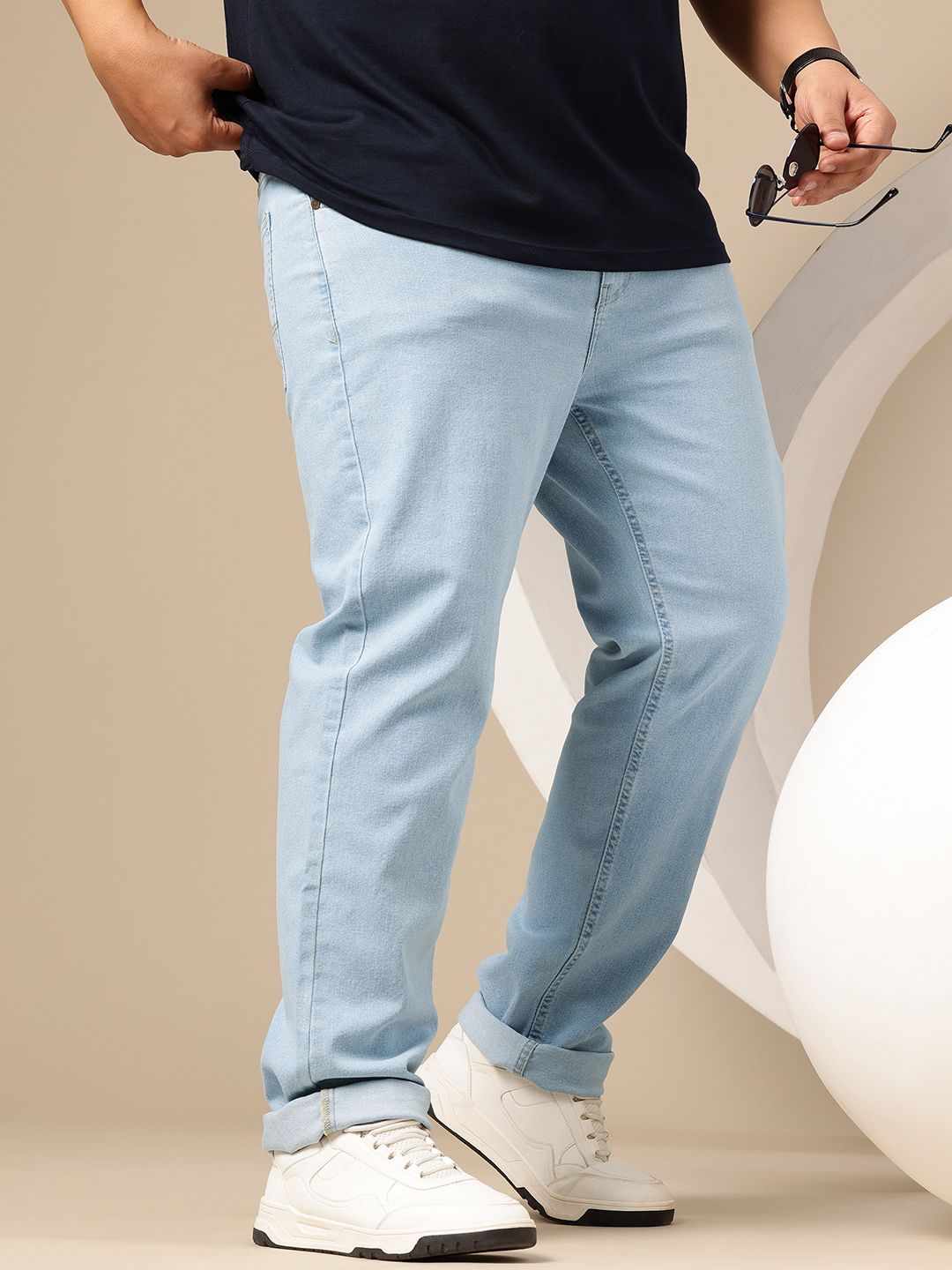 Sztori Men Straight Fit Mid-Rise Stretchable Jeans