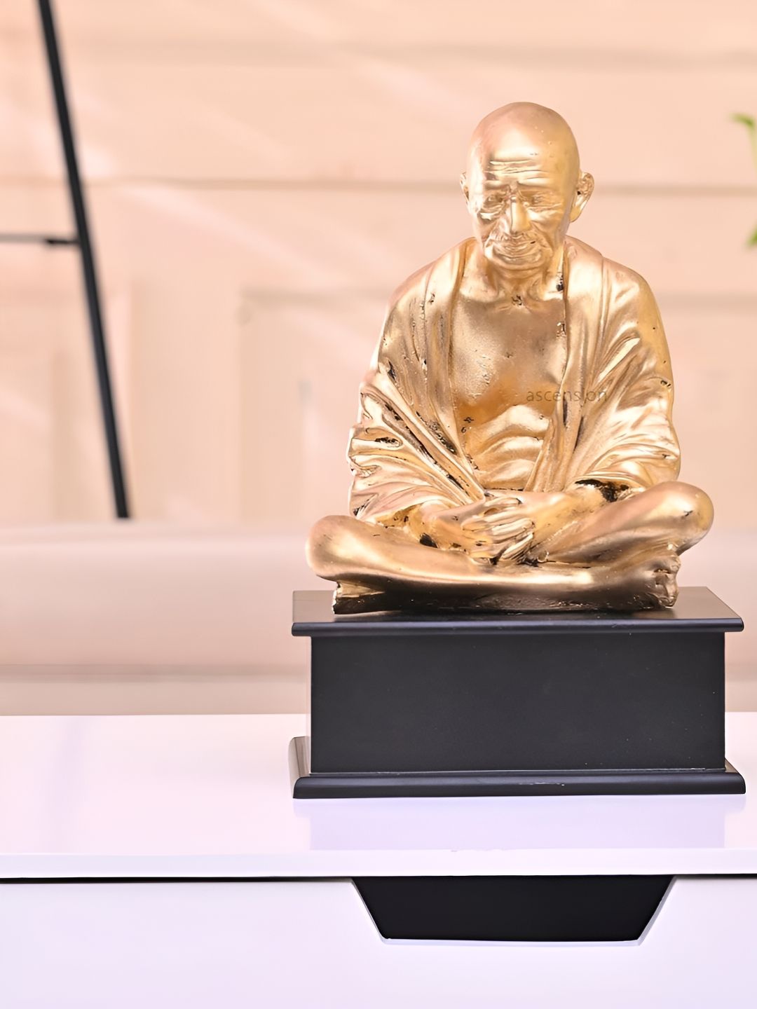 Ascension Gold-Toned Mahatma Gandhi Idol Matte Showpiece