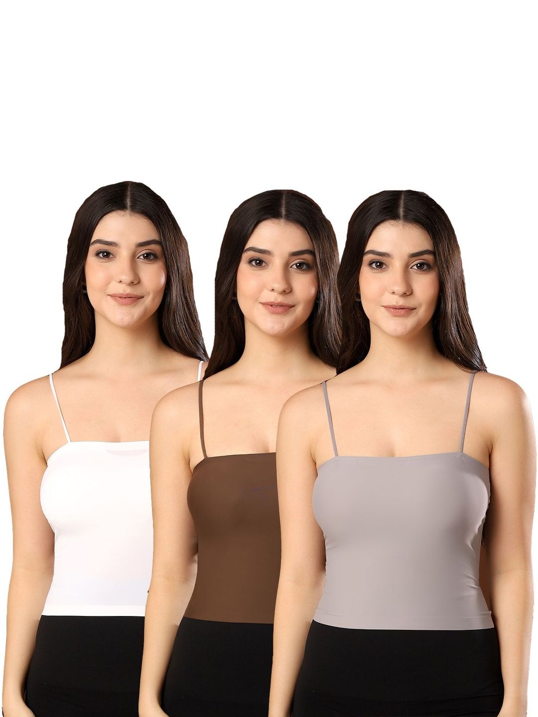 PAAVKI Women Pack of 3 Non Padded Camisole