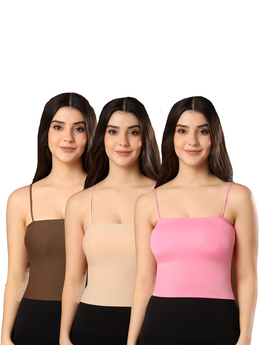 PAAVKI Women Pack of 3 Non Padded Camisole
