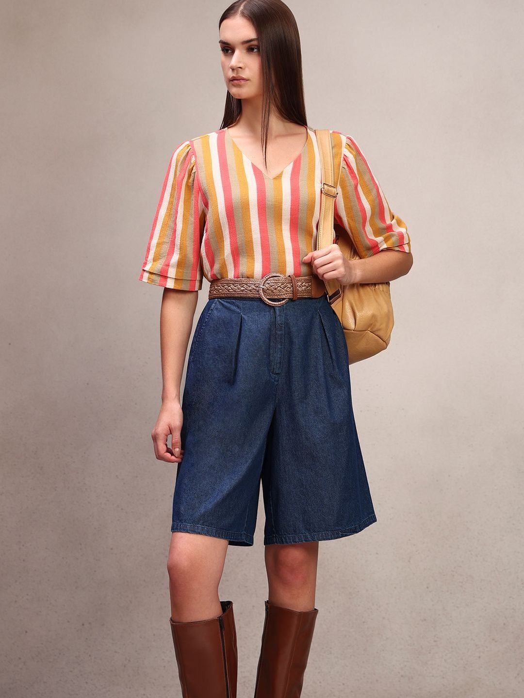 Vero Moda Vero Moda Striped Regular Sleeve Cotton Top