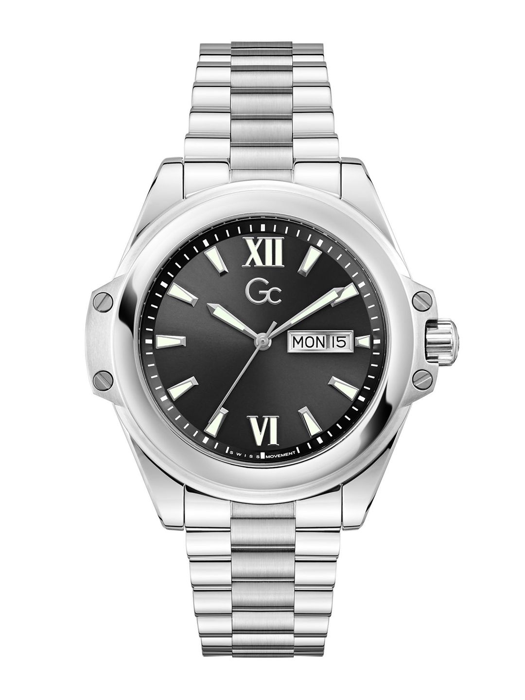GC Guess Collection Round 43mm Black Dial Analog Men Watch - Z60003G2