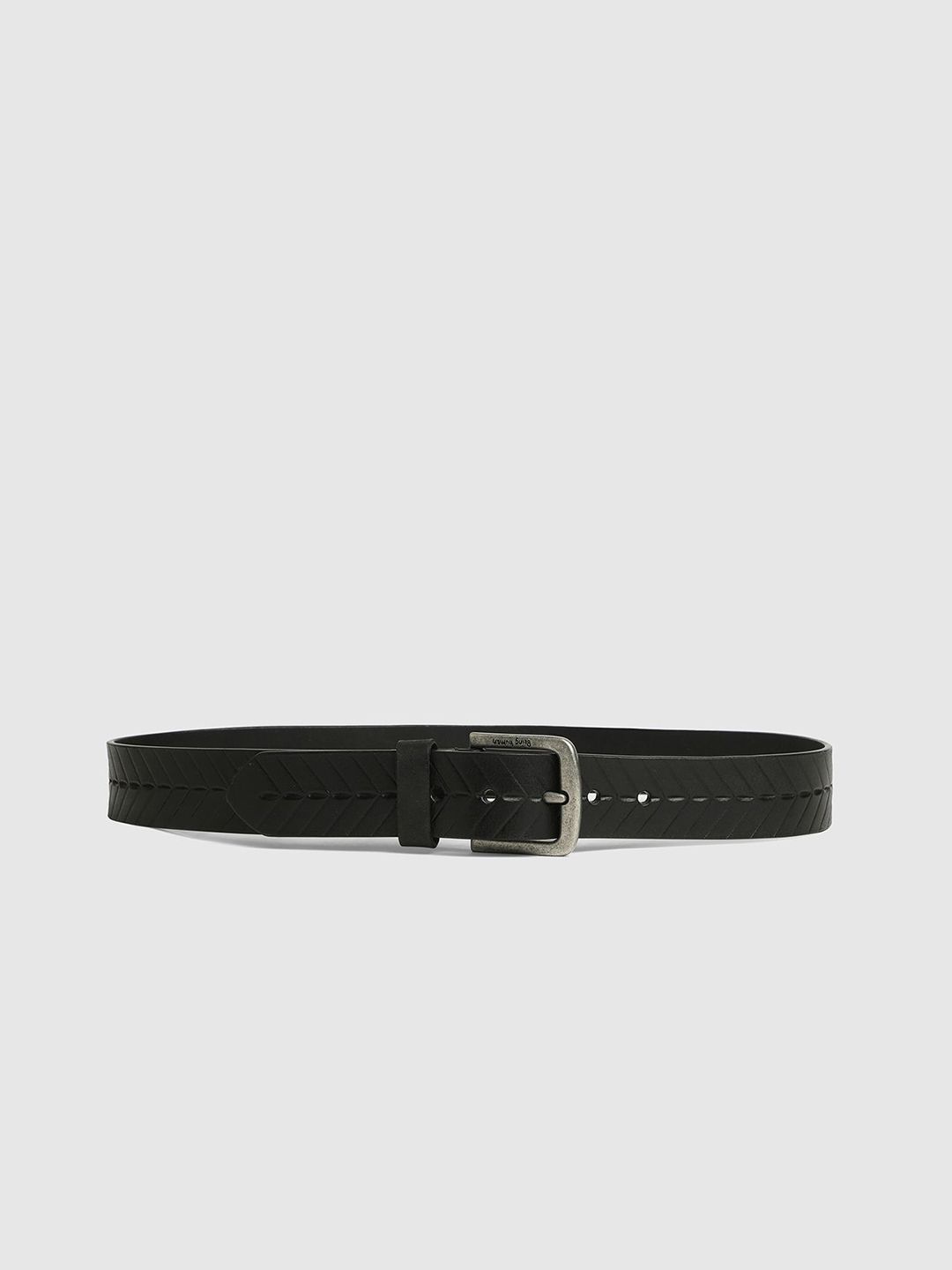 Being Human Men Textured Slim Belt