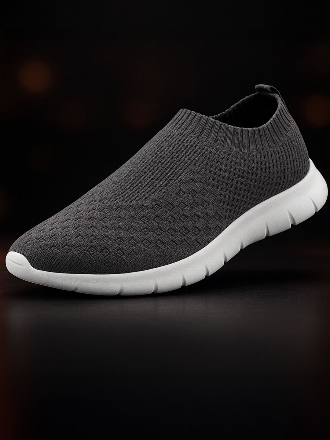 KRAASA Men Textile Running Lightweight Slip-On Non-Marking Shoes
