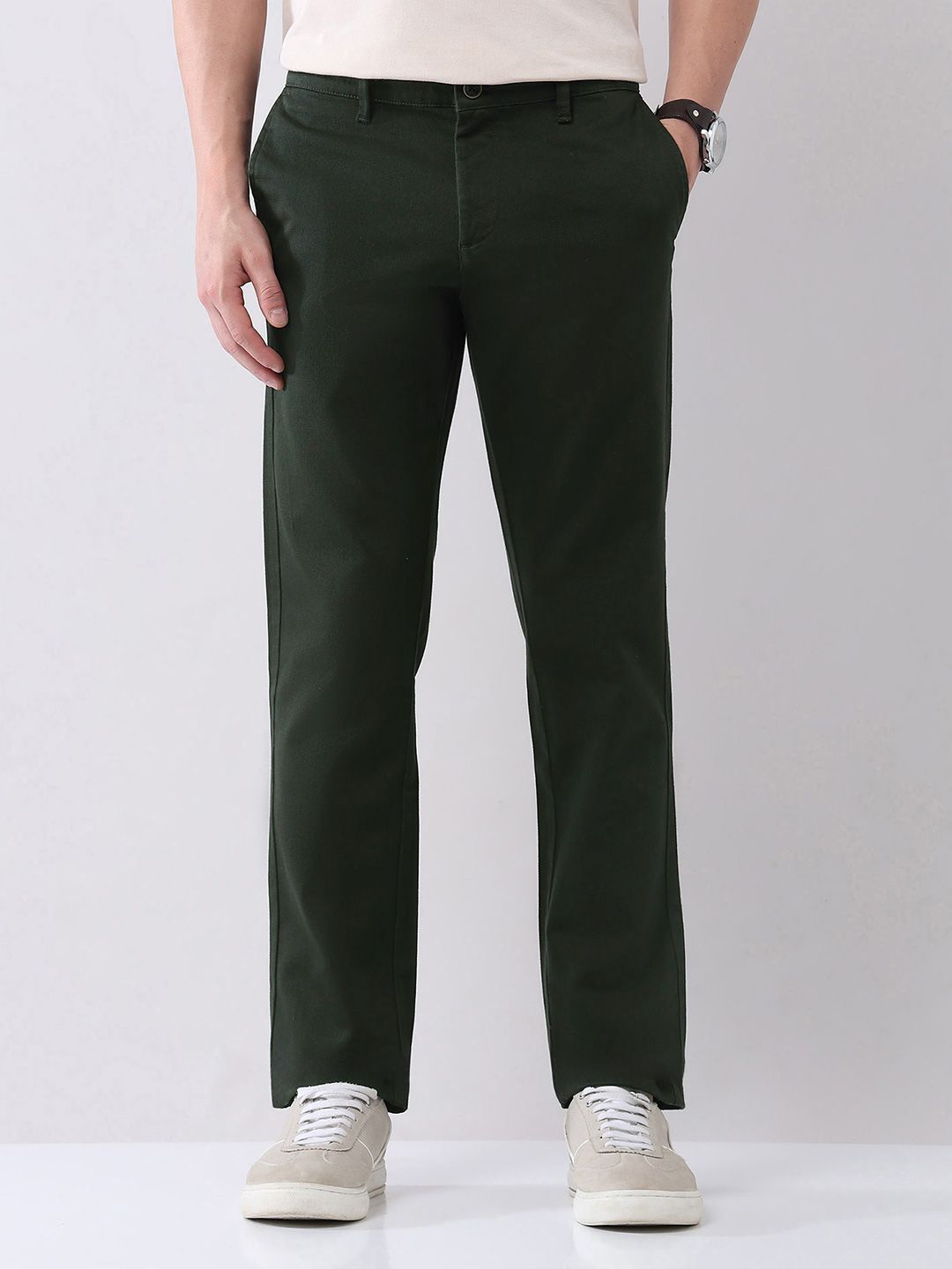 AD By Arvind Men Mid-Rise Slim Fit Chinos