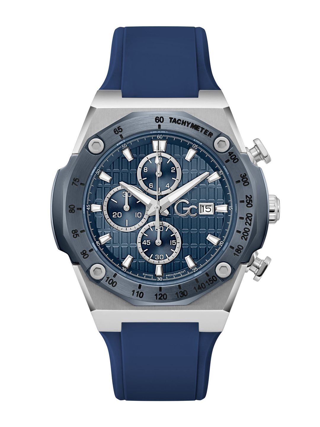 GC Guess Collection Round 45mm Blue Dial Analog Men Watch - Z68003G7