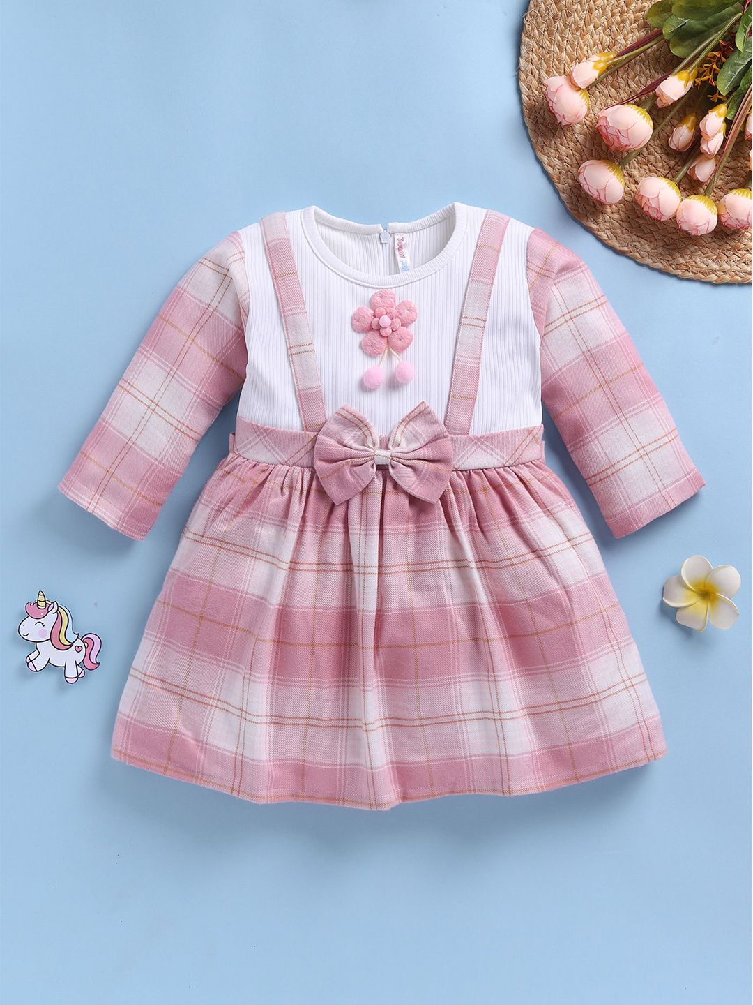 Buy YK Girls Self Design A-Line Dress - Dresses for Girls 31986122 | Myntra