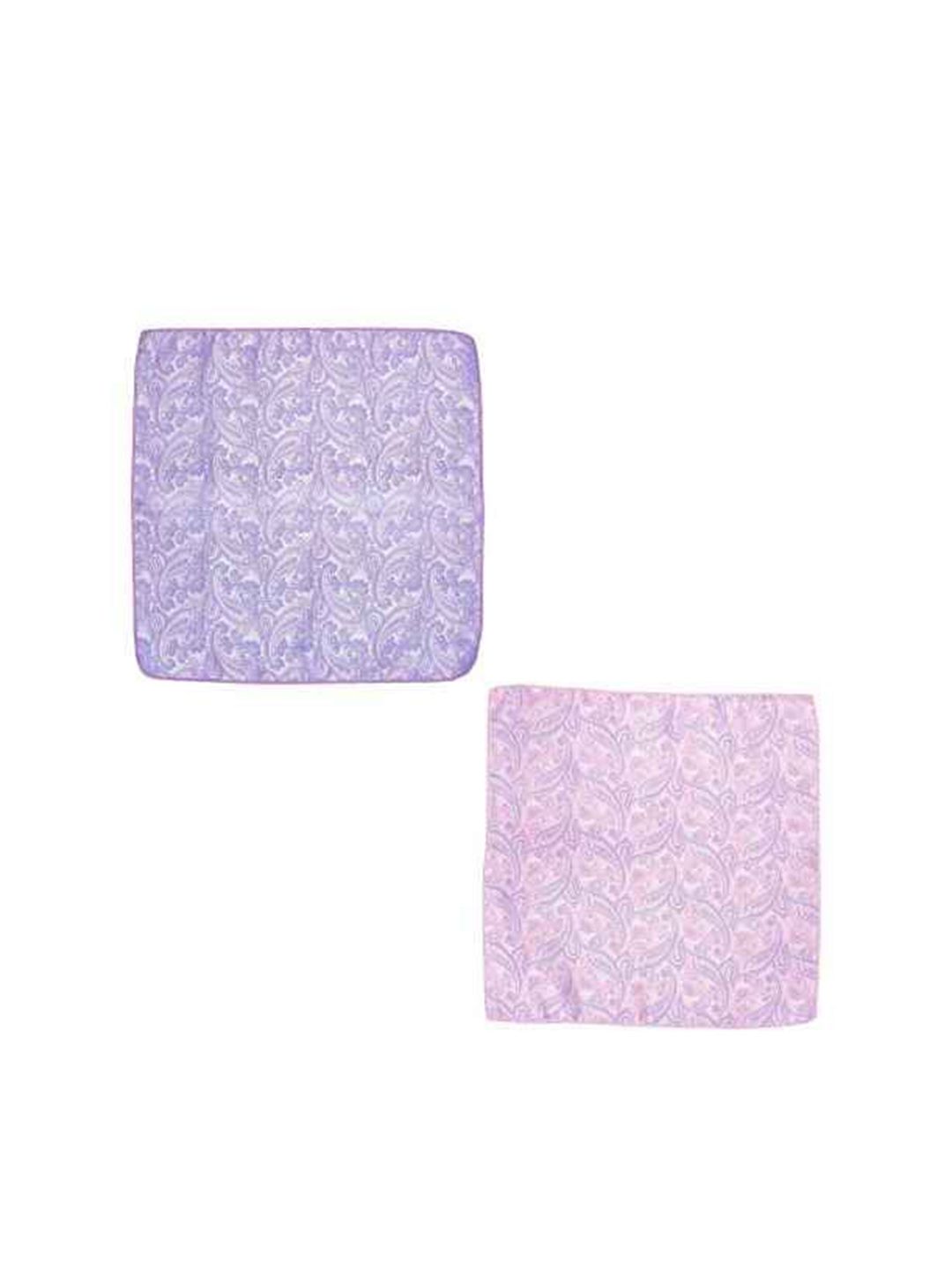 The Tie Hub Set Of 2 Printed Square Shaped Pocket Squares