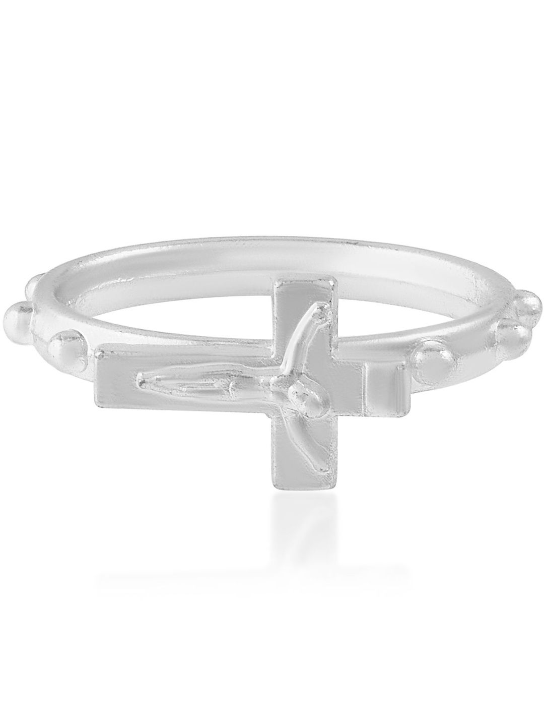 Buy DZINETRENDZ Unisex Silver-Plated Christian Jesus Crucifix