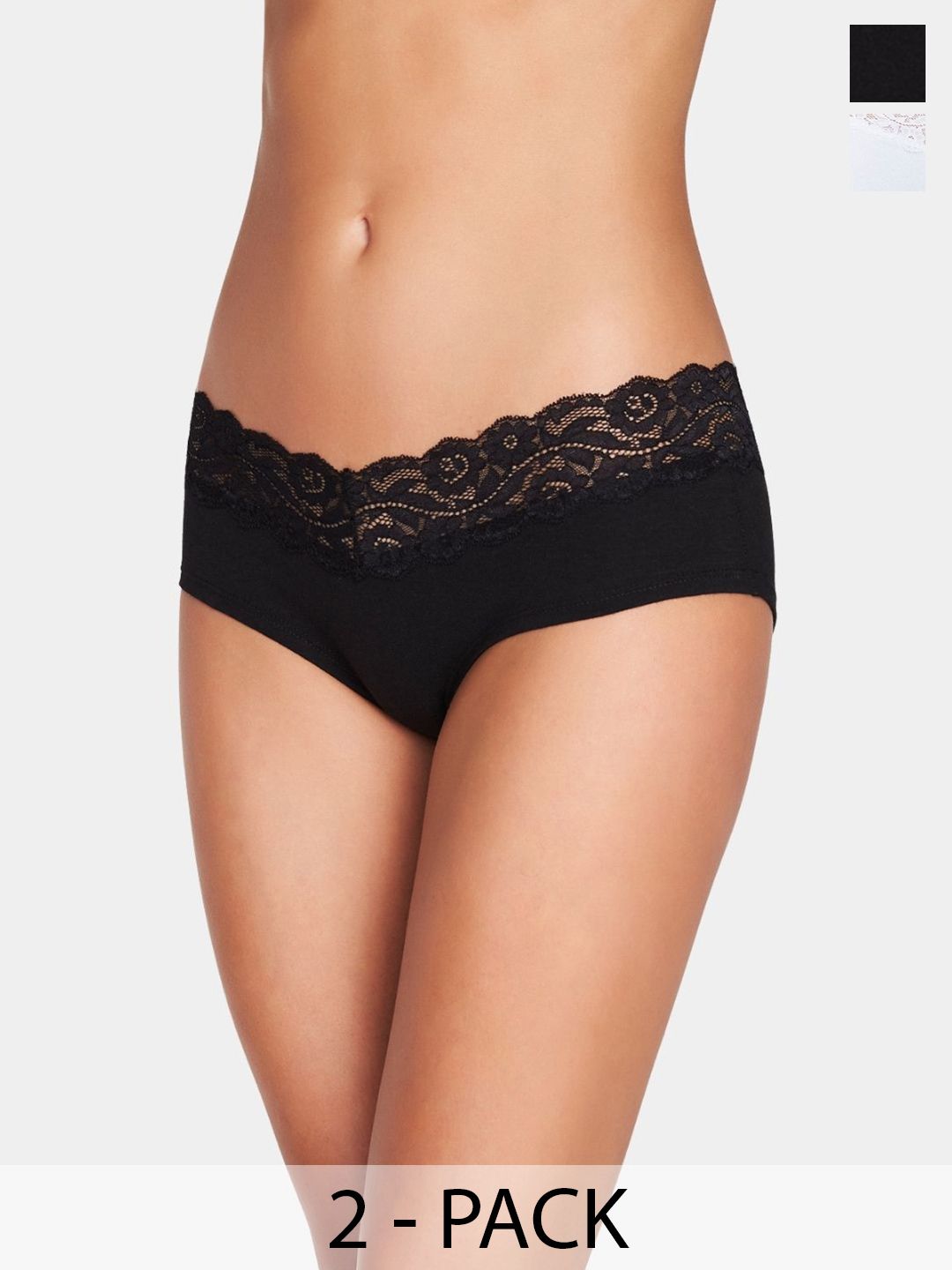 Muquam Women Pack Of 2 Mid-Rise Boyshort Brief