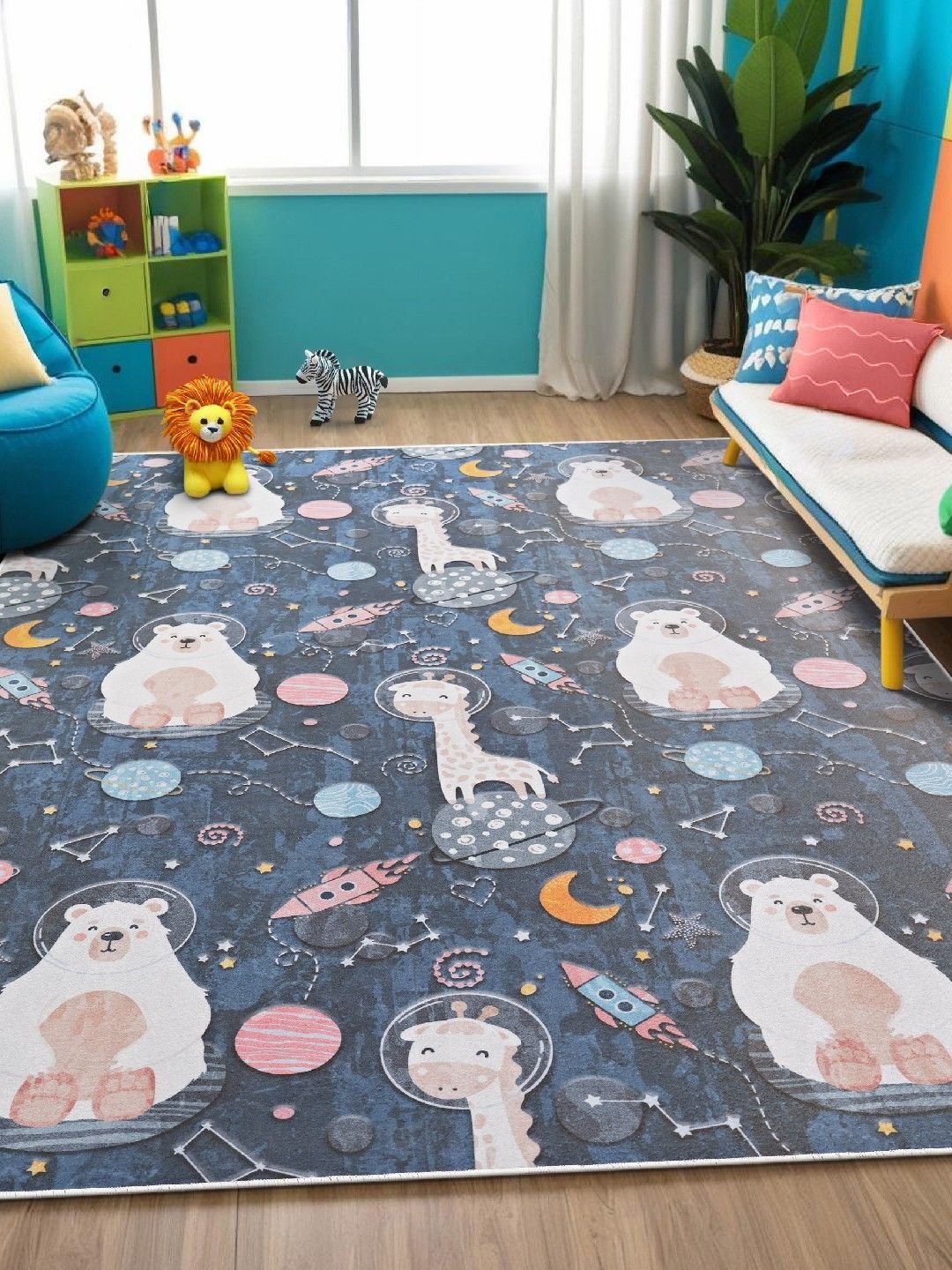 Kaleen India Kaleen India Unisex Anti-Skid Backing Washable Indoor-Outdoor Rugs