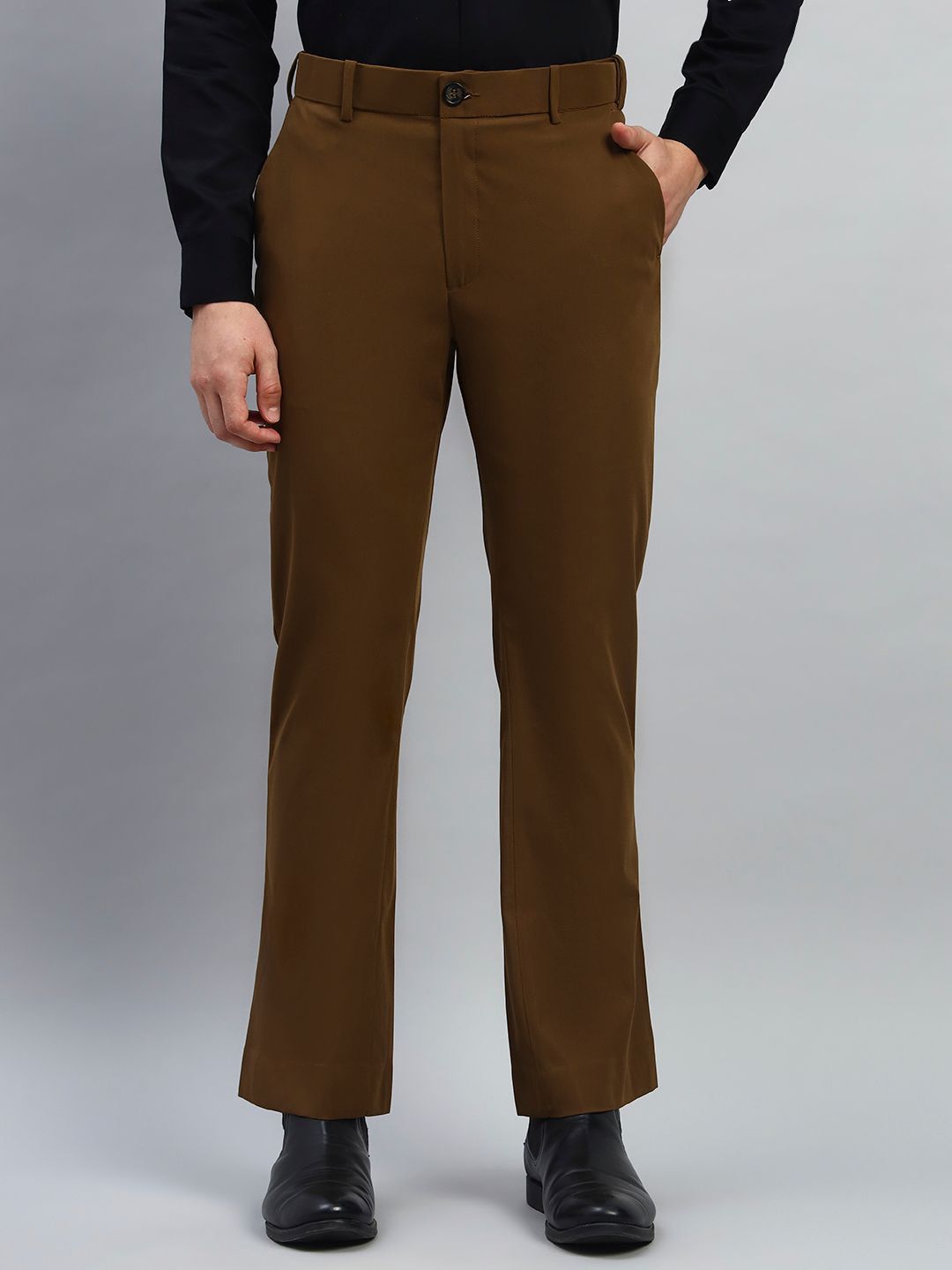 AXNIS Men Smart Easy Wash Pleated Trousers