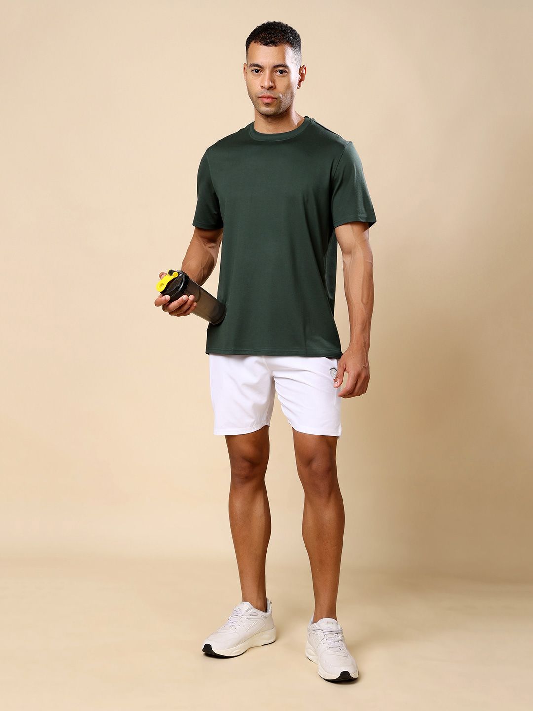 THEFITTHEORY Solid Breathable Rapid Dry Training T-shirt