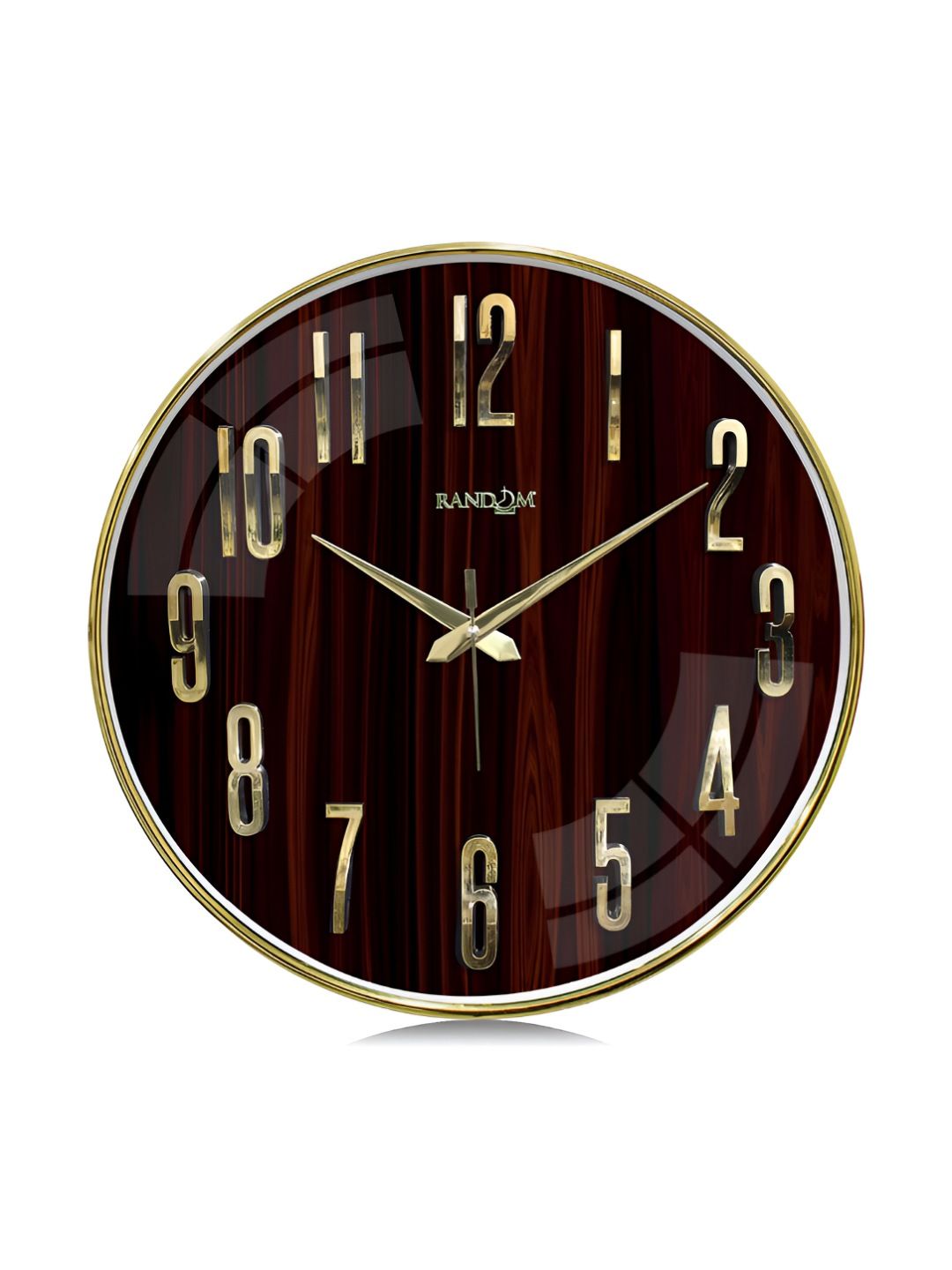 RANDOM RANDOM Metallic Foil Finish With Sweep Silent Classic 12.75 Inch Wall Clock