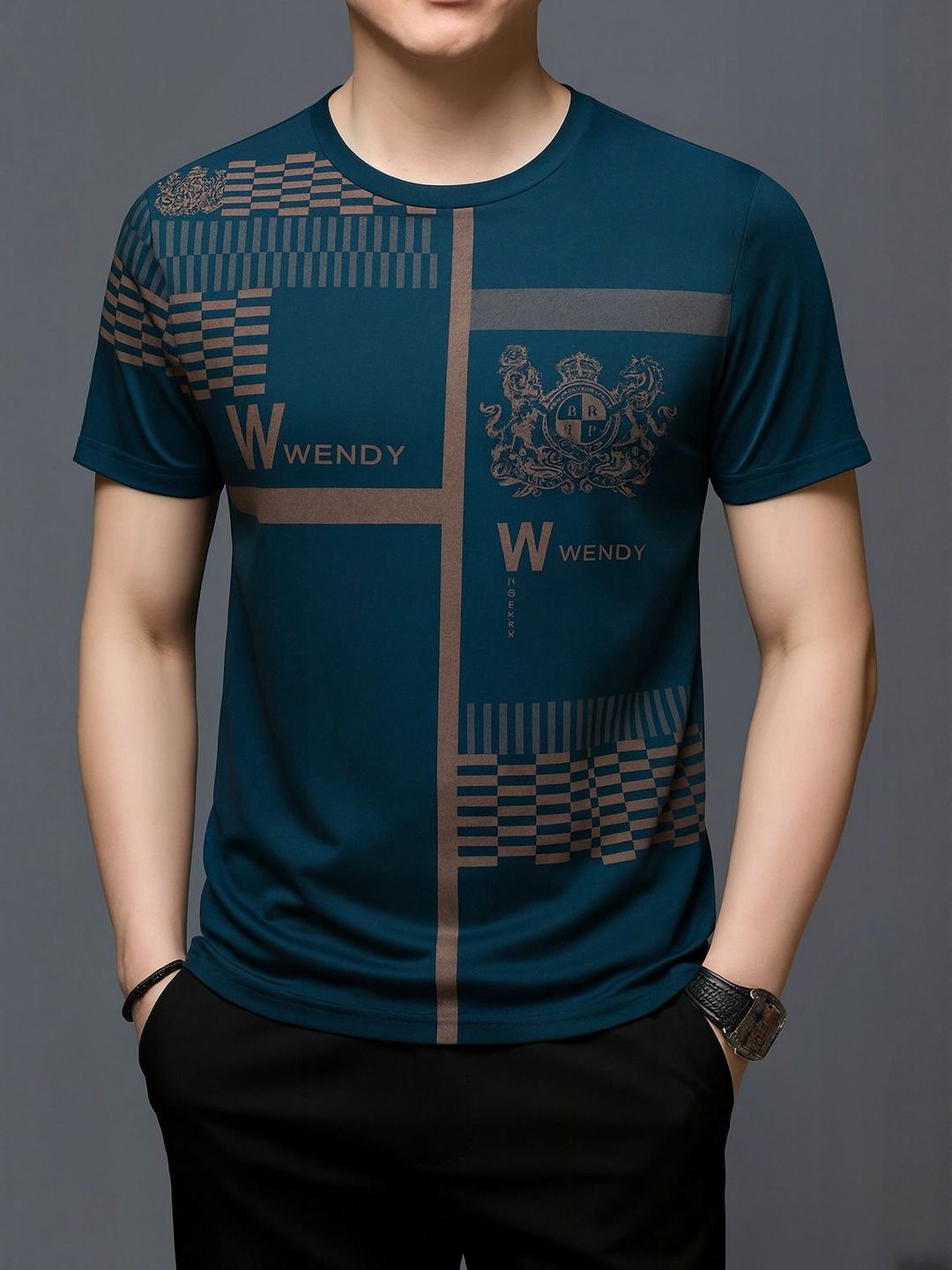 zebu Graphic Printed Round Neck T-shirt