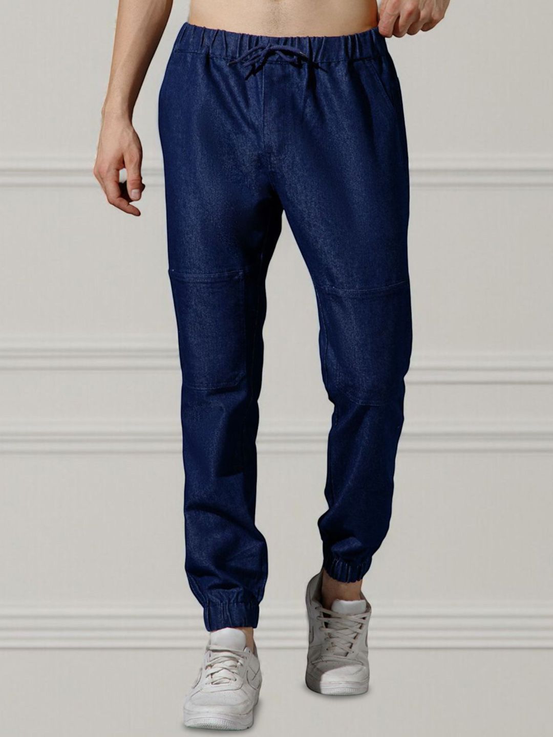 R.Code by The Roadster Life Co. Men Jogger Cuffed Hem Mid-Rise Jeans