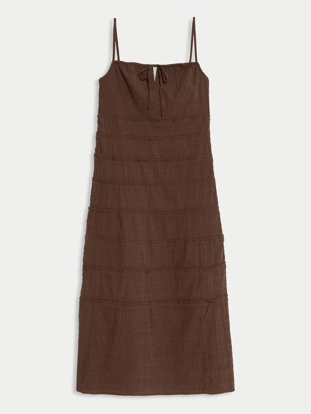 Marks & Spencer Cotton Rich Square Neck Midi Slip Dress