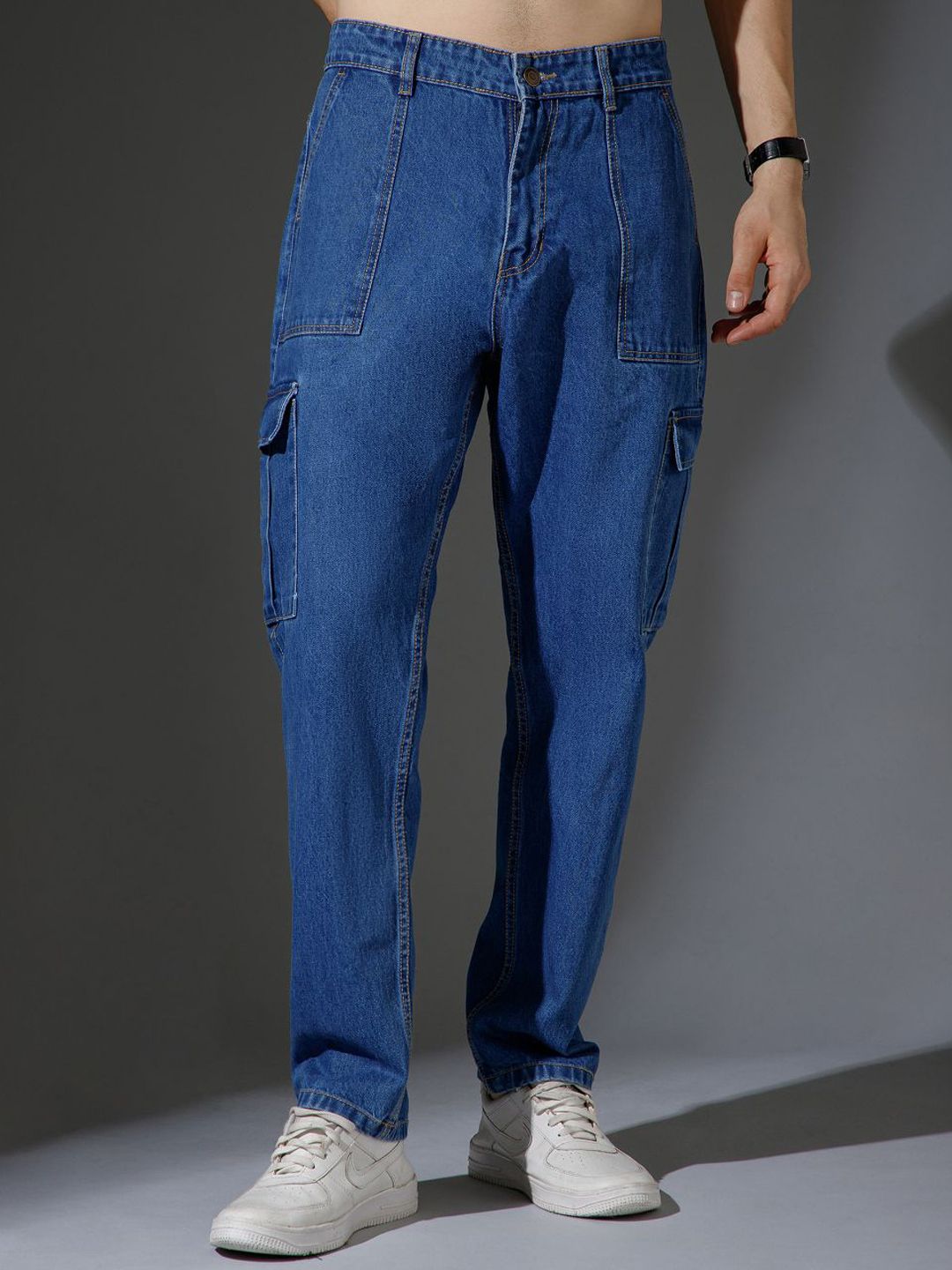 R.Code by The Roadster Life Co. Men Straight Fit Mid-Rise Jeans