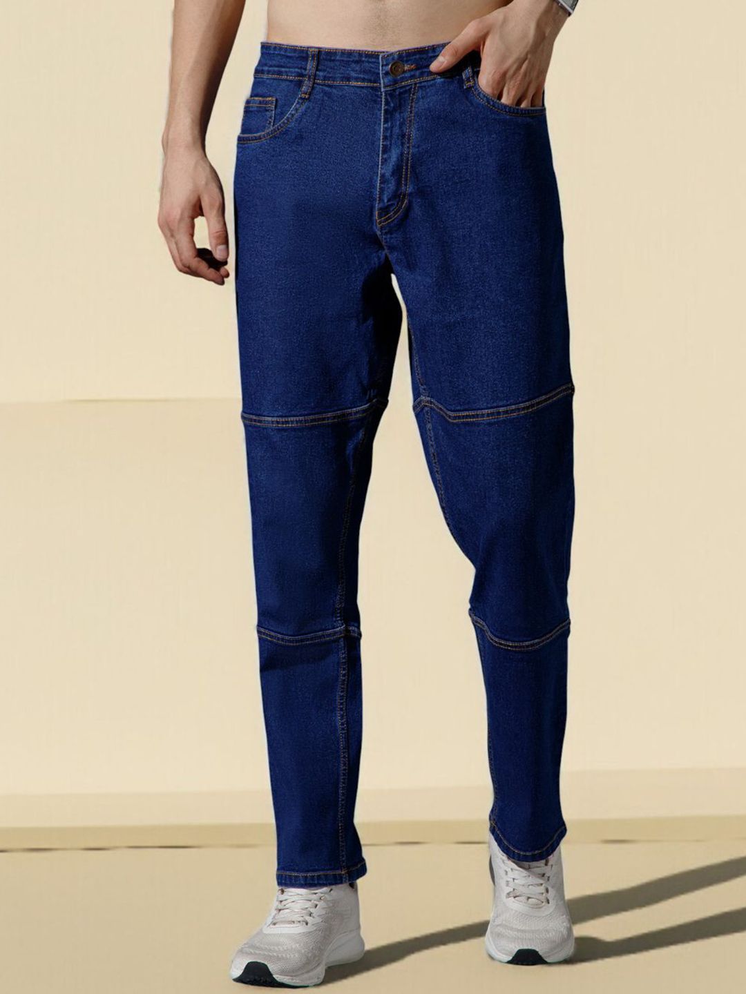 R.Code by The Roadster Life Co. Men Straight Fit Mid-Rise Stretchable Jeans