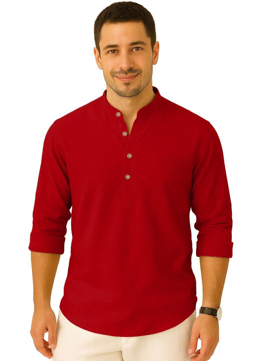Yugnik Mandarin Collar Long Sleeves Kurta
