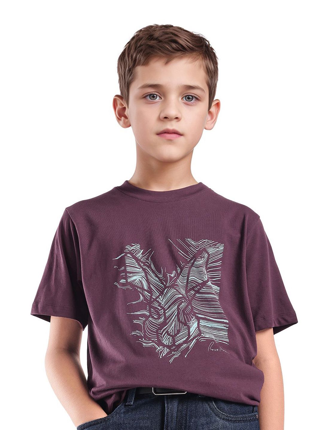 RARE ONES Boys Graphic Printed Cotton T-shirt