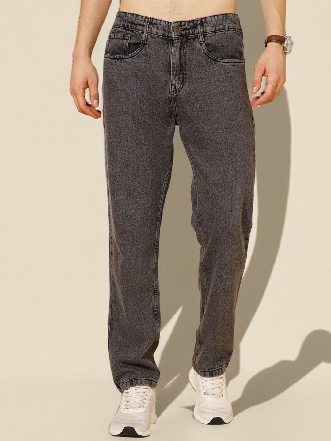 R.Code by The Roadster Life Co. Men Straight Fit Mid-Rise Light Fade Jeans