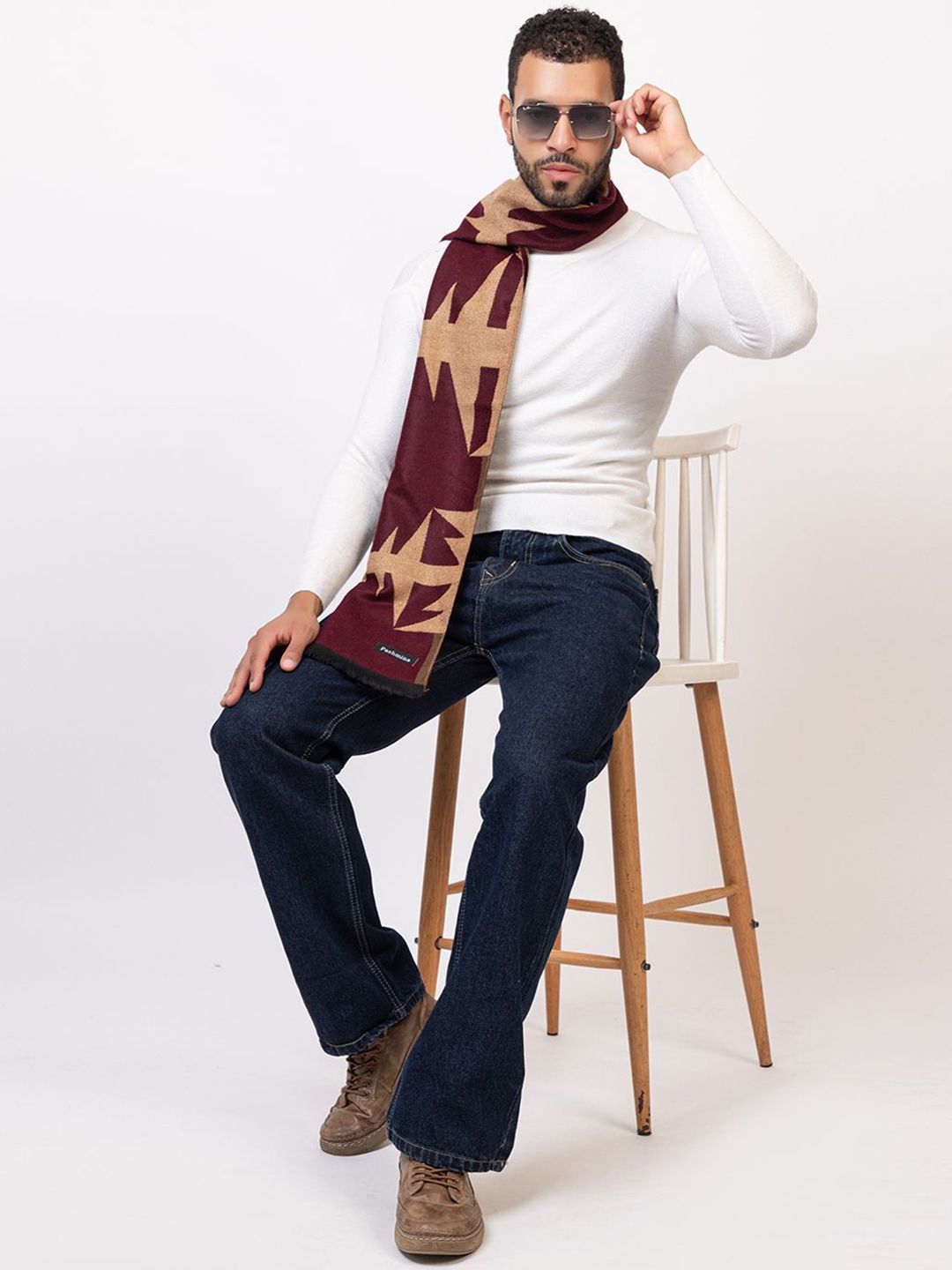Amoldo Unisex Patterned Soft And Warm Winter Woolen Muffler