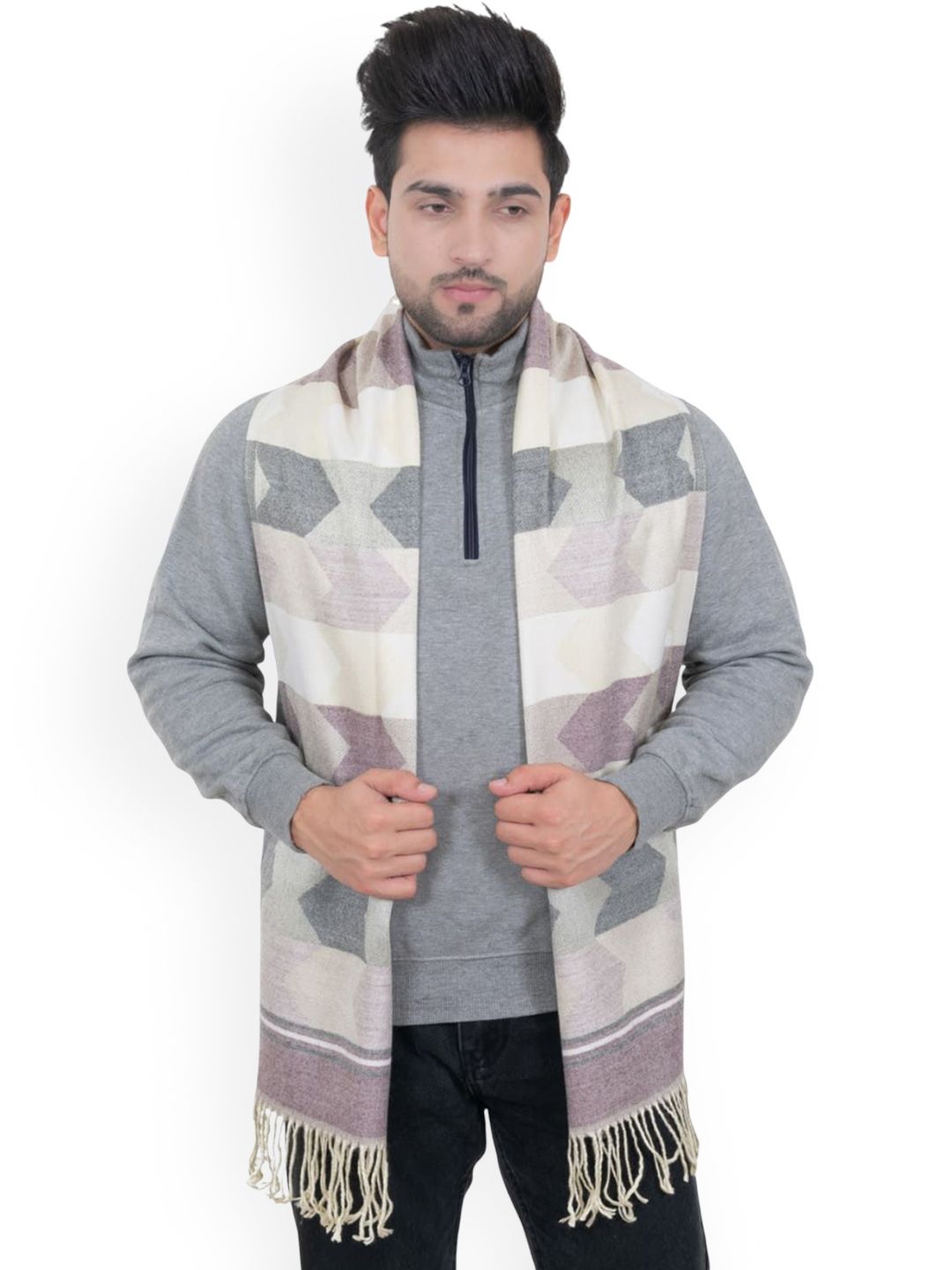 Amoldo Unisex Patterned Acrylic Mufflers