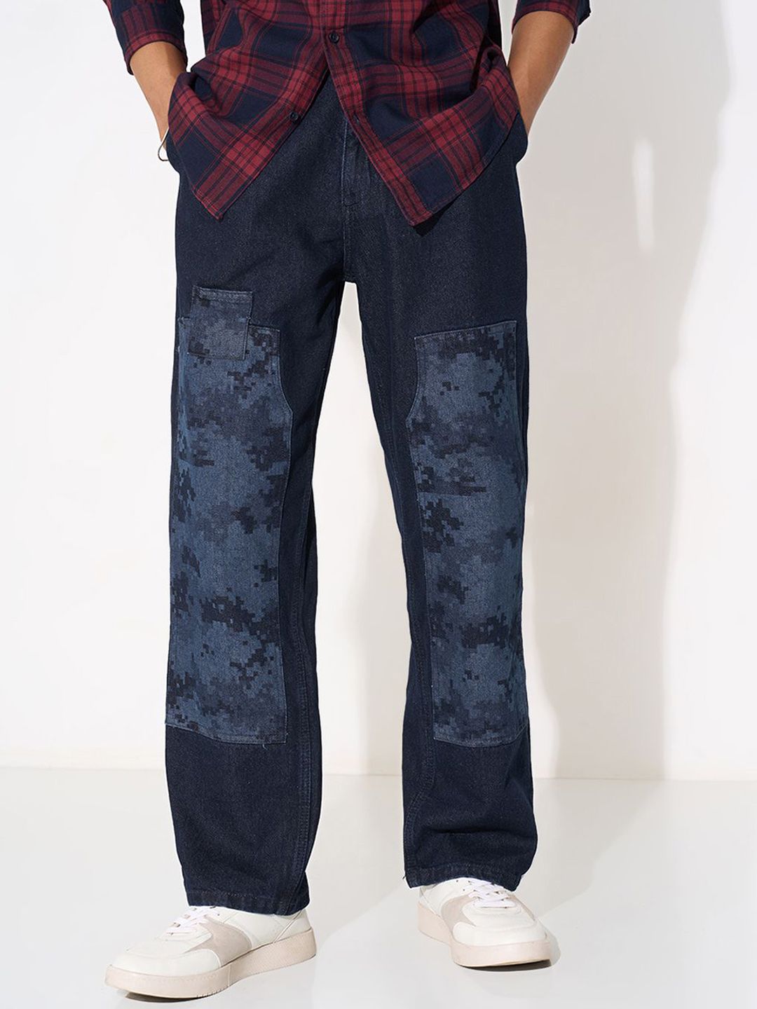 SF JEANS by Pantaloons Men Relaxed Fit Mid-Rise Printed Stretchable Regular Jeans