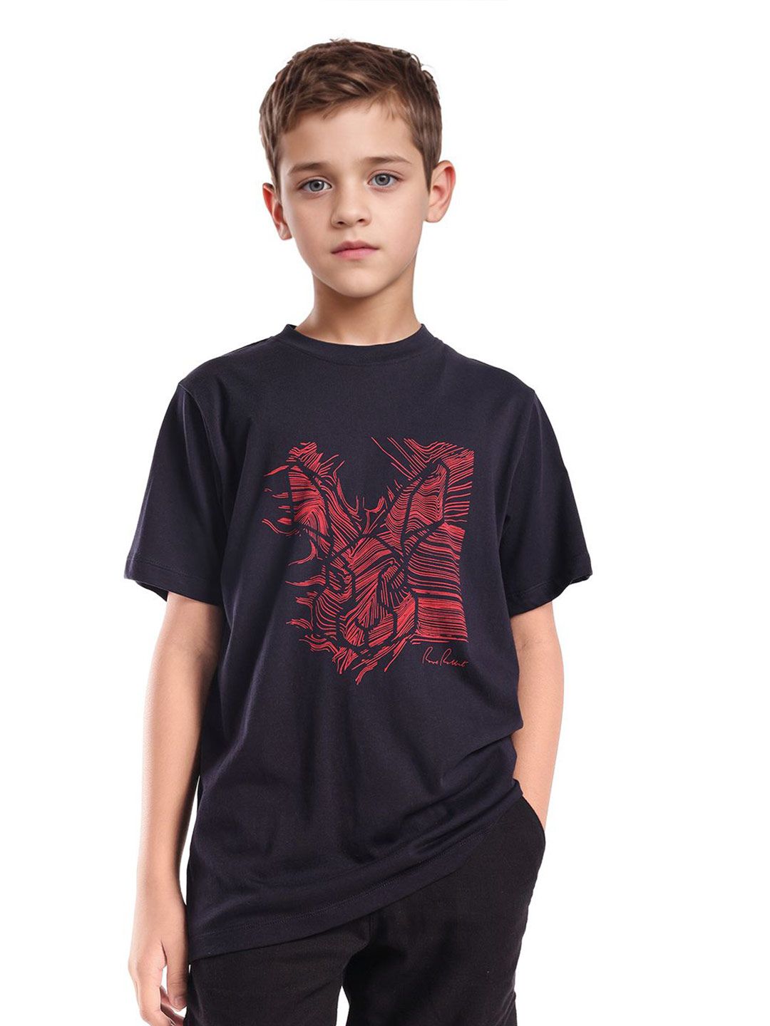 RARE ONES Boys Graphic Printed Cotton T-shirt