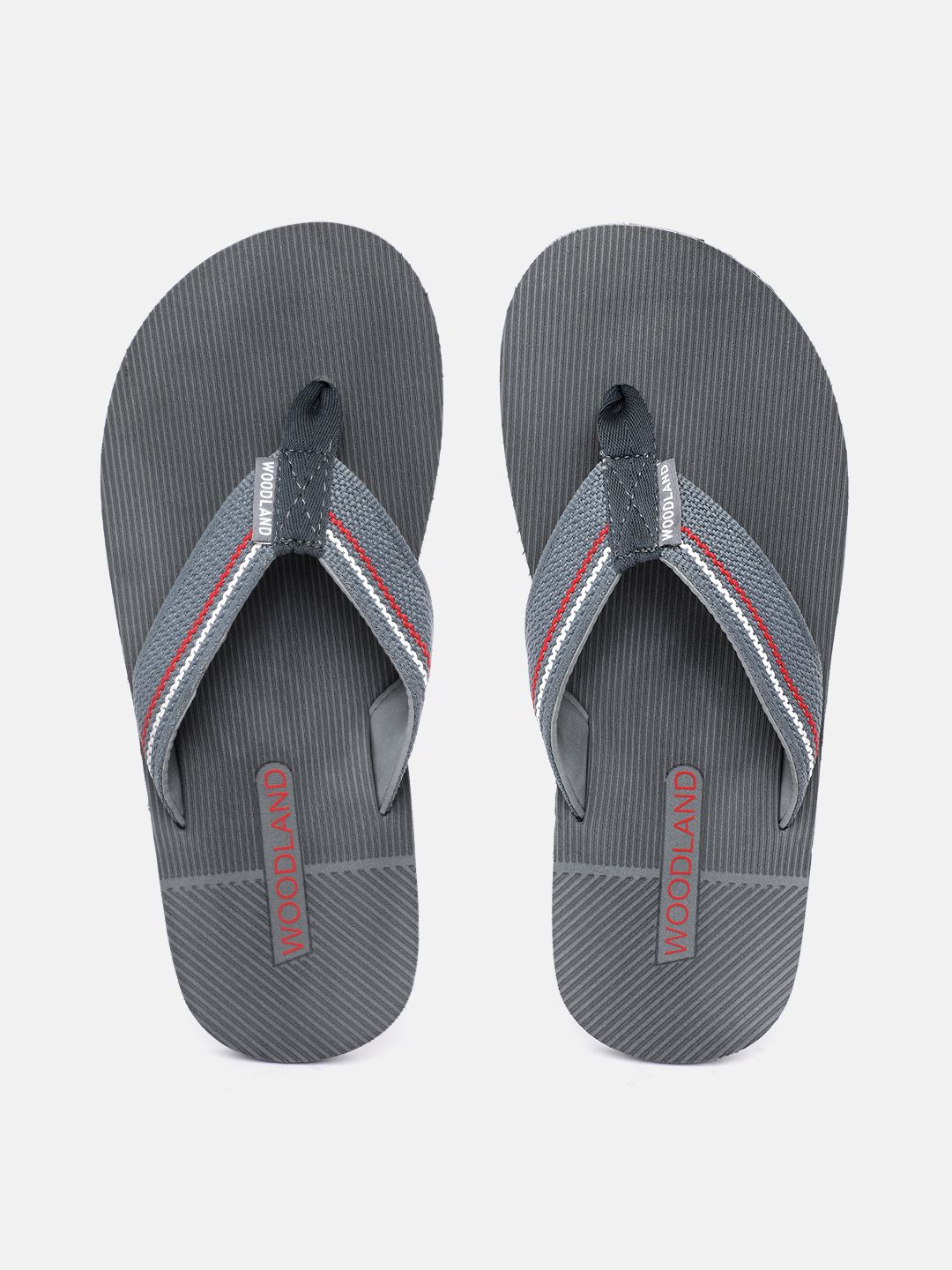 Woodland Men Striped Thong Flip-Flops