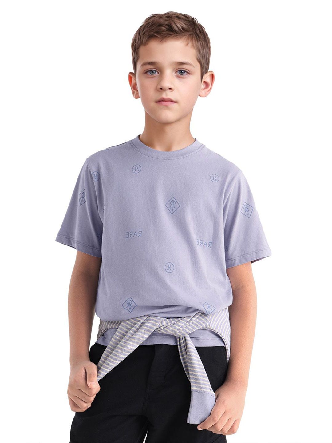 RARE ONES Boys Abstract Printed Cotton T-shirt