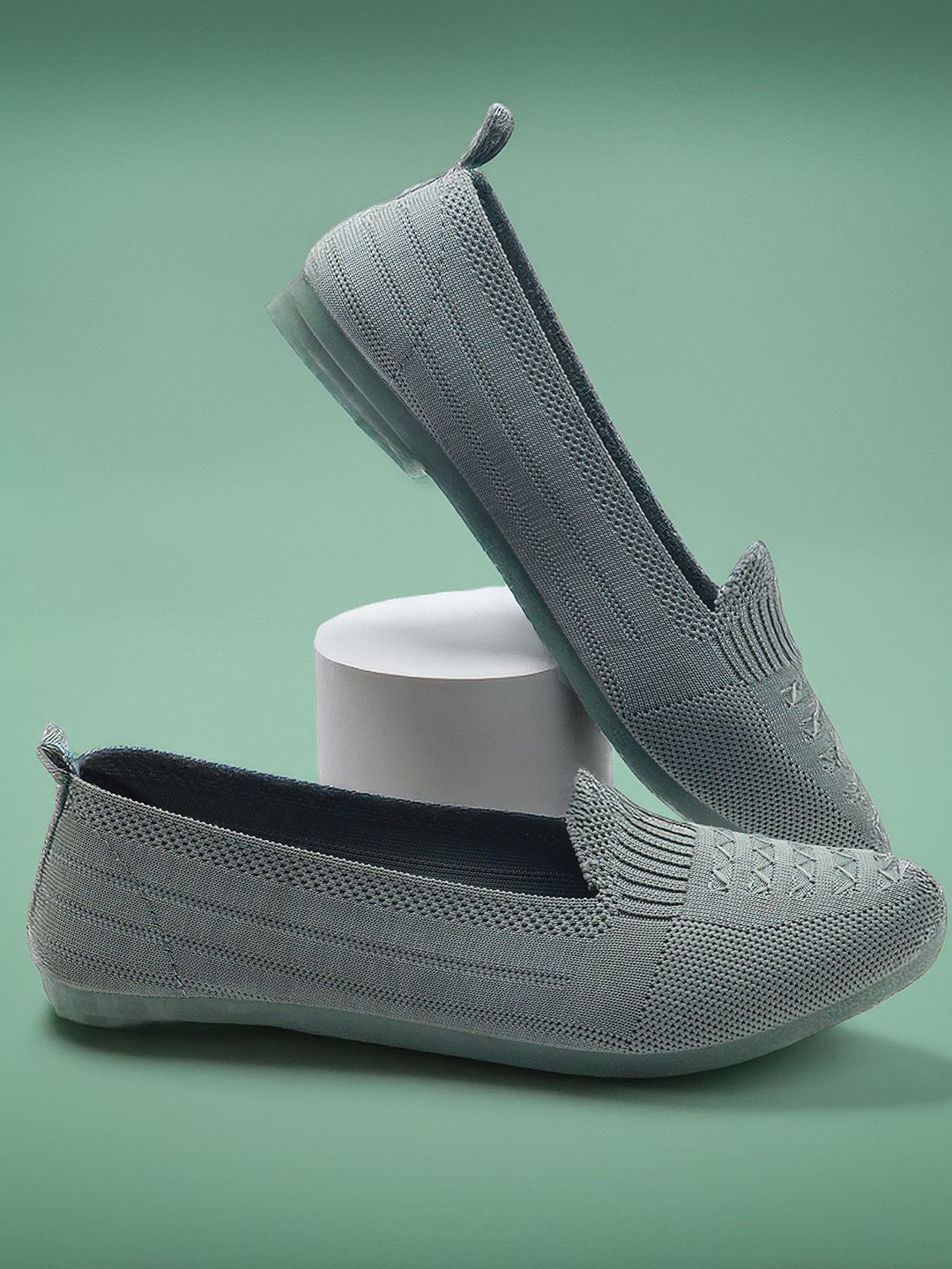 ASIAN Women Textured Slip-On Round Toe Lightweight Sneakers