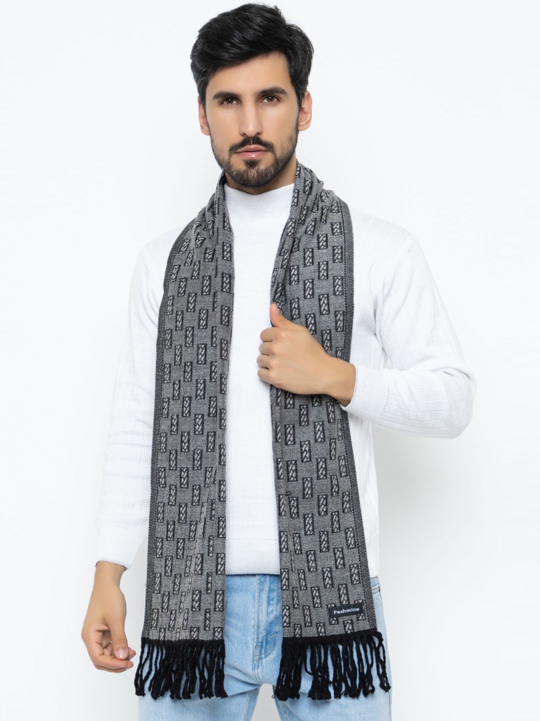 Amoldo Unisex Patterned Acrylic Mufflers