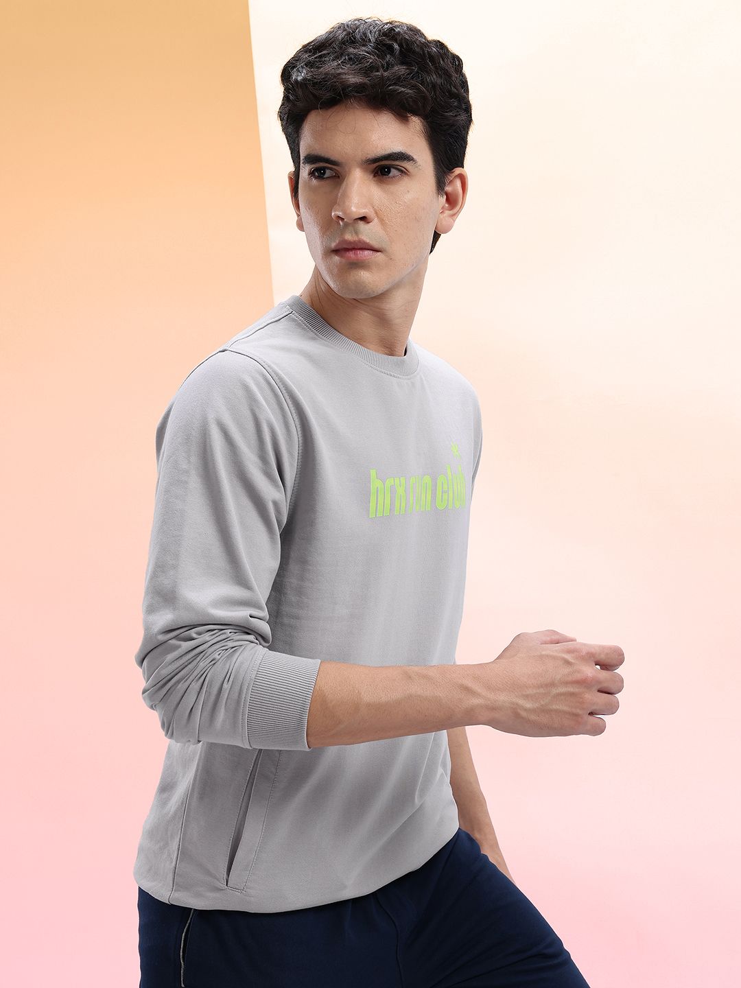 HRX by Hrithik Roshan Typography Printed Running Sweatshirt