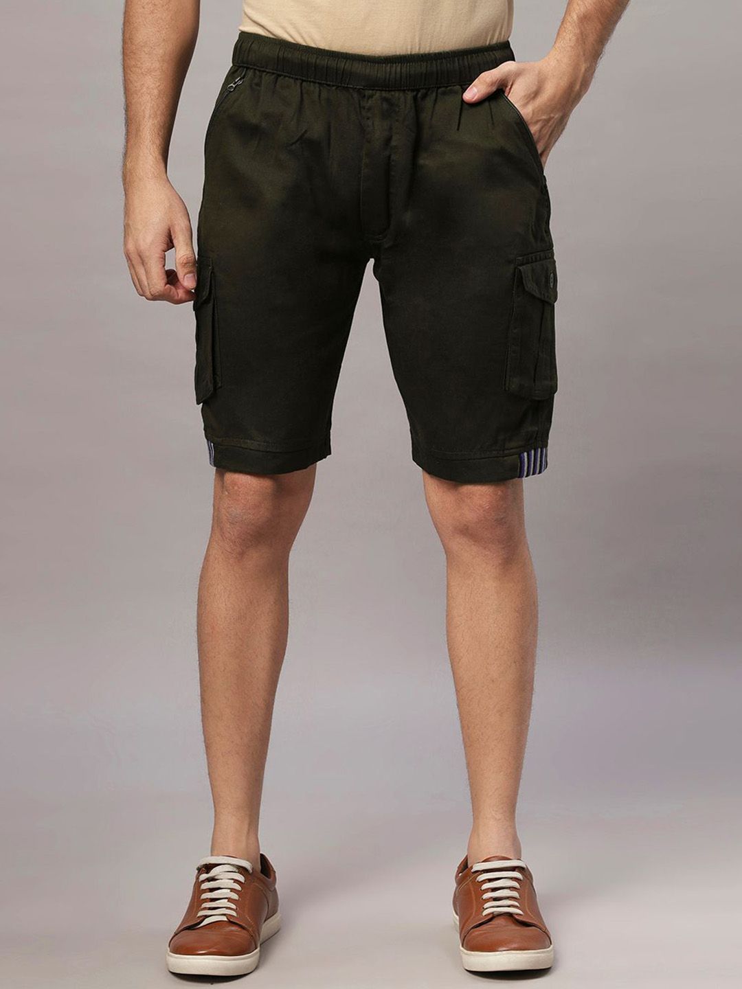 HO BINDAASS Men Mid-Rise Cargo Shorts