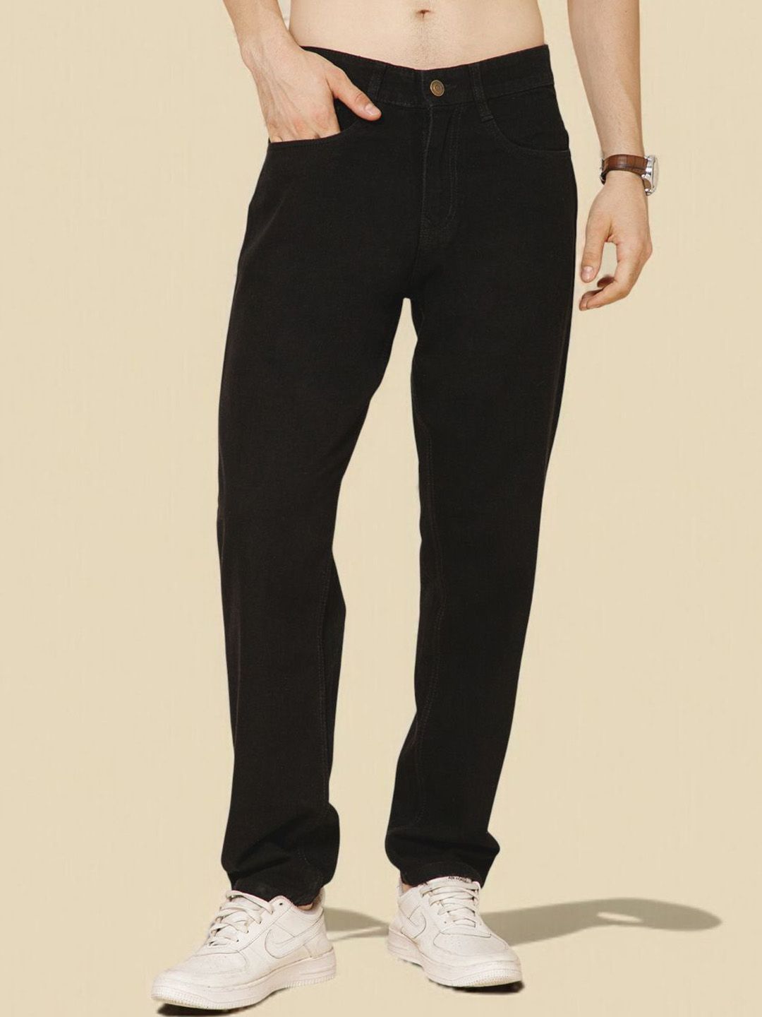 R.Code by The Roadster Life Co. Men Straight Fit Mid-Rise Jeans
