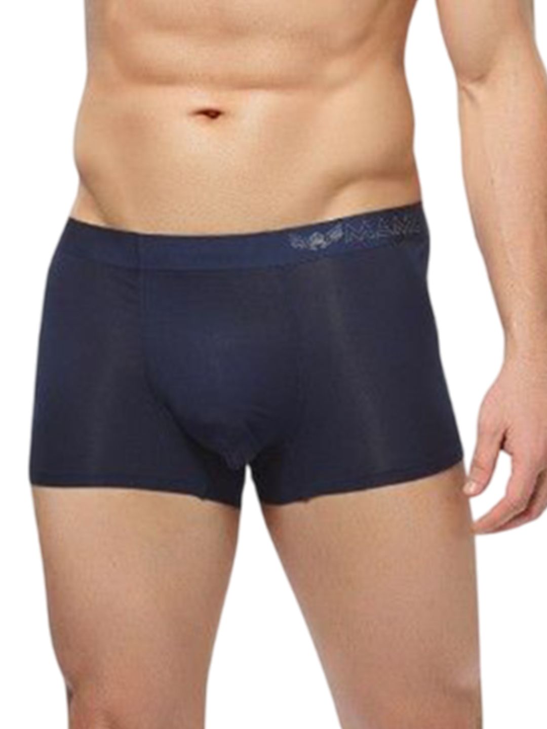 MAML Men Solid Seamless Mid Rise Antimicrobial Trunk