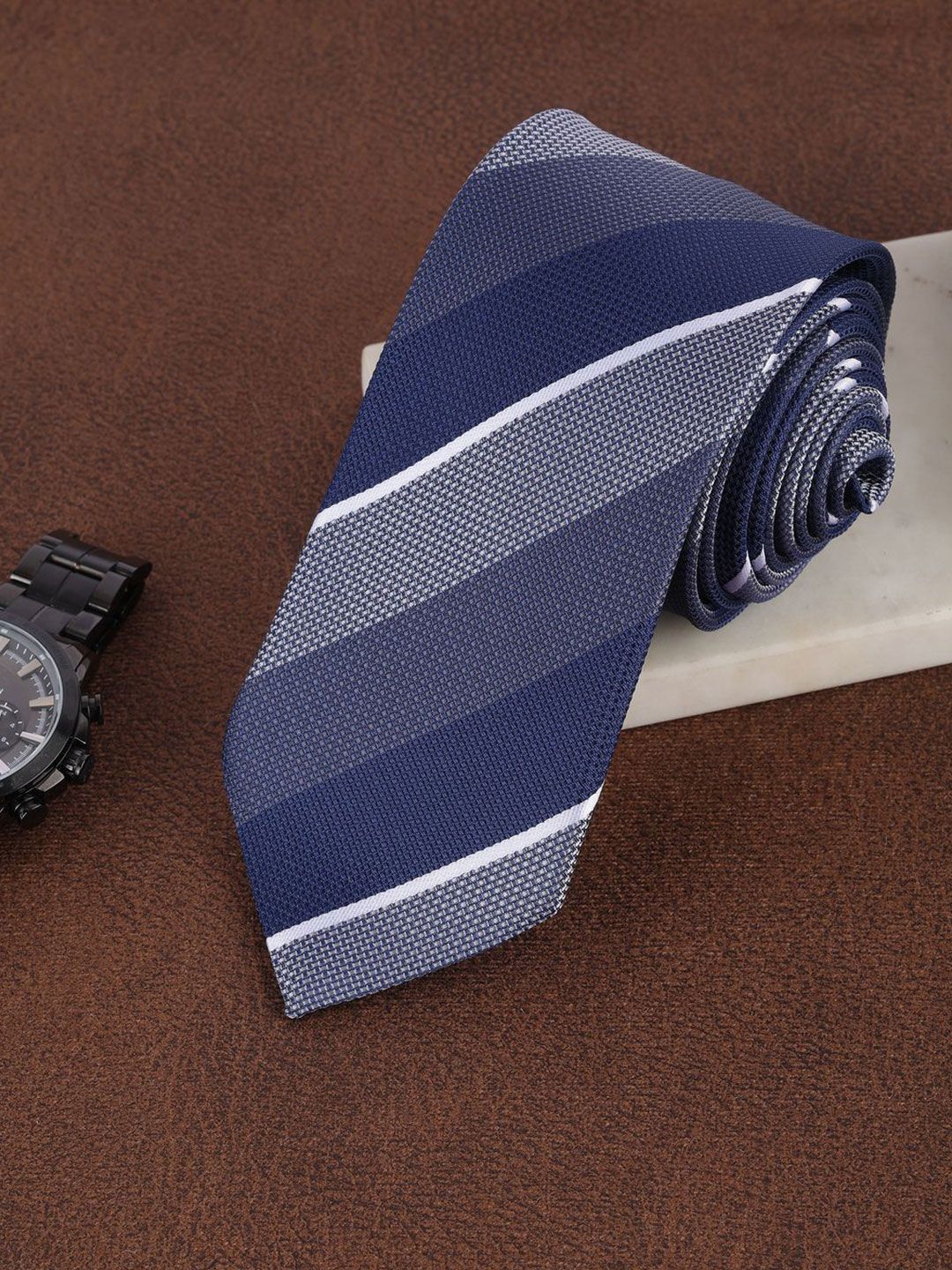 Alvaro Castagnino Men Striped Skinny Tie