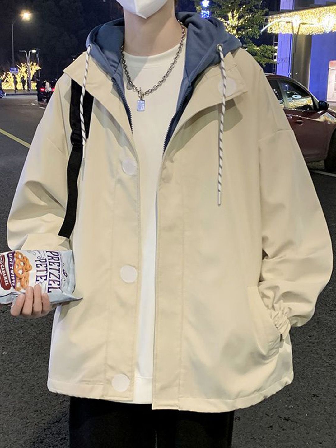 StyleCast x Revolte Men Zip Detail Regular Open Front Jacket