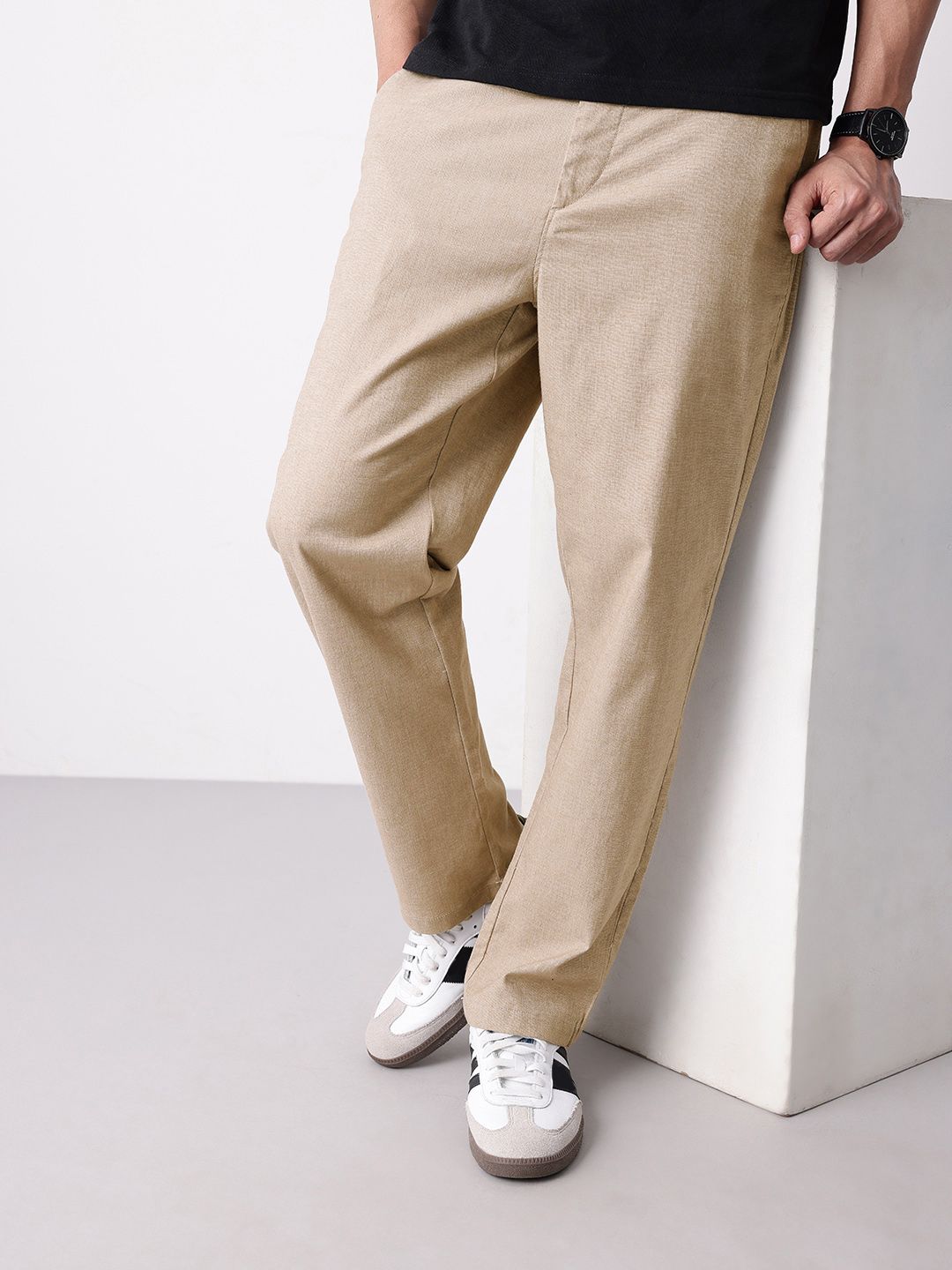 Mast & Harbour Men Relaxed Fit Casual Trousers