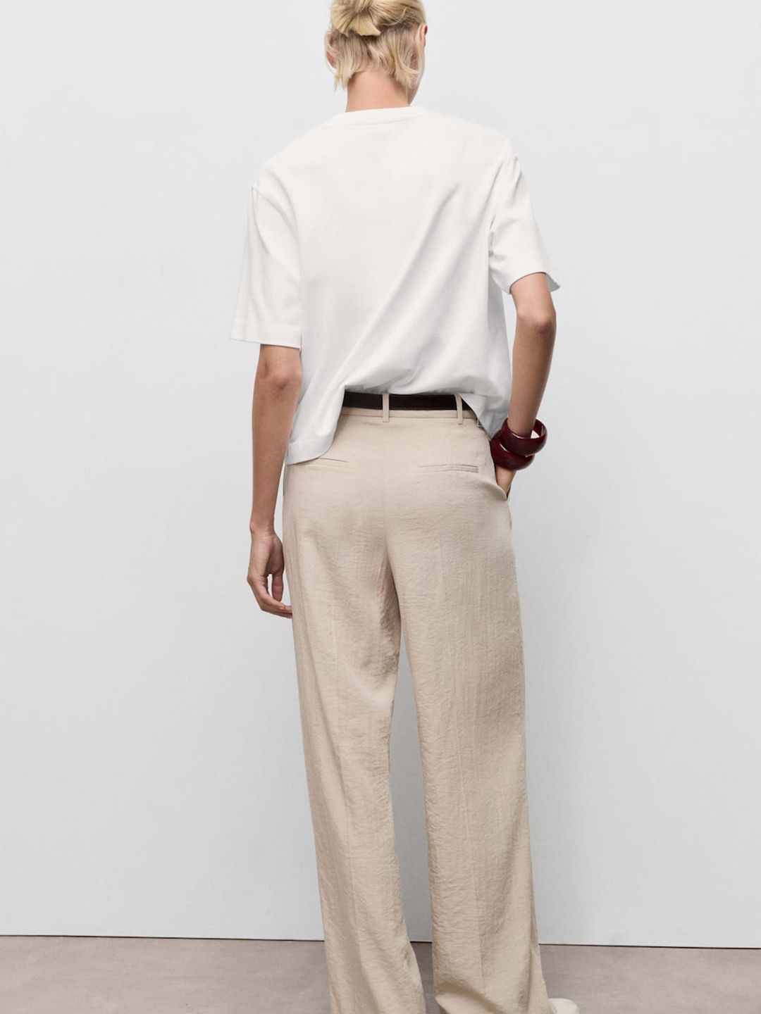 Drop-Shoulder Sleeves Pure Cotton T-shirt