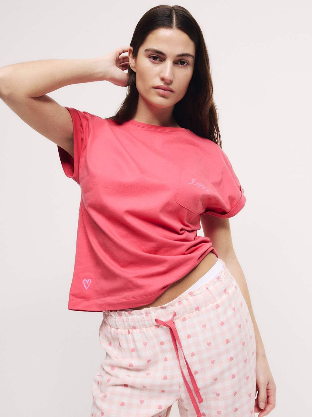 Marks & Spencer Pure Cotton Slogan Pyjama Top